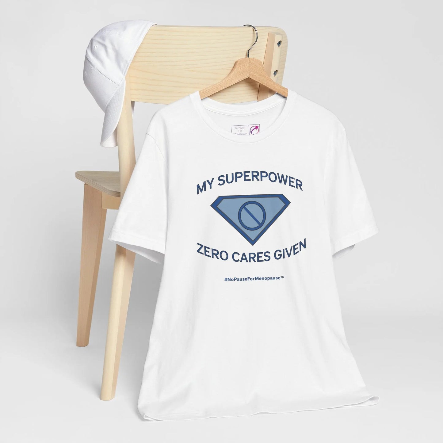 "My Superpower: Zero Cares Given" Unisex Tee Printify
