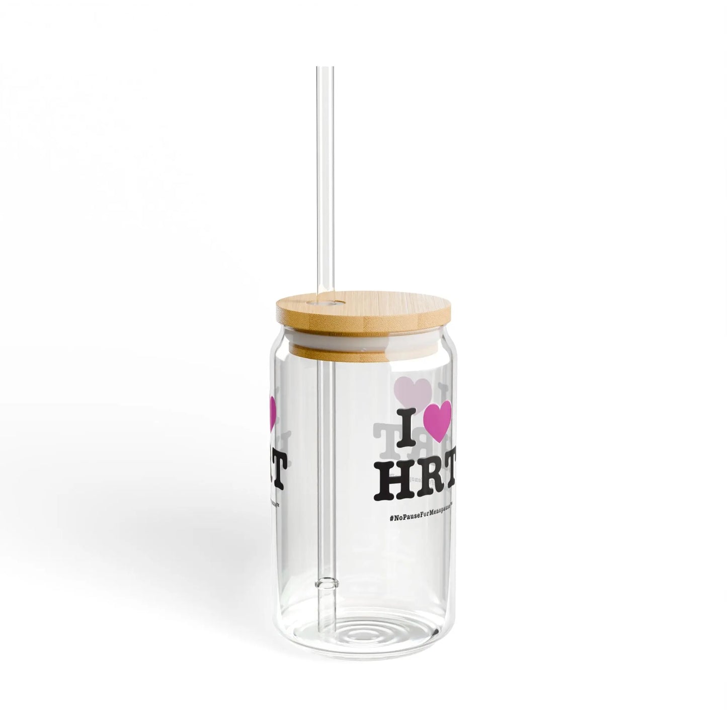 "I Heart HRT" Sipper Glass Printify