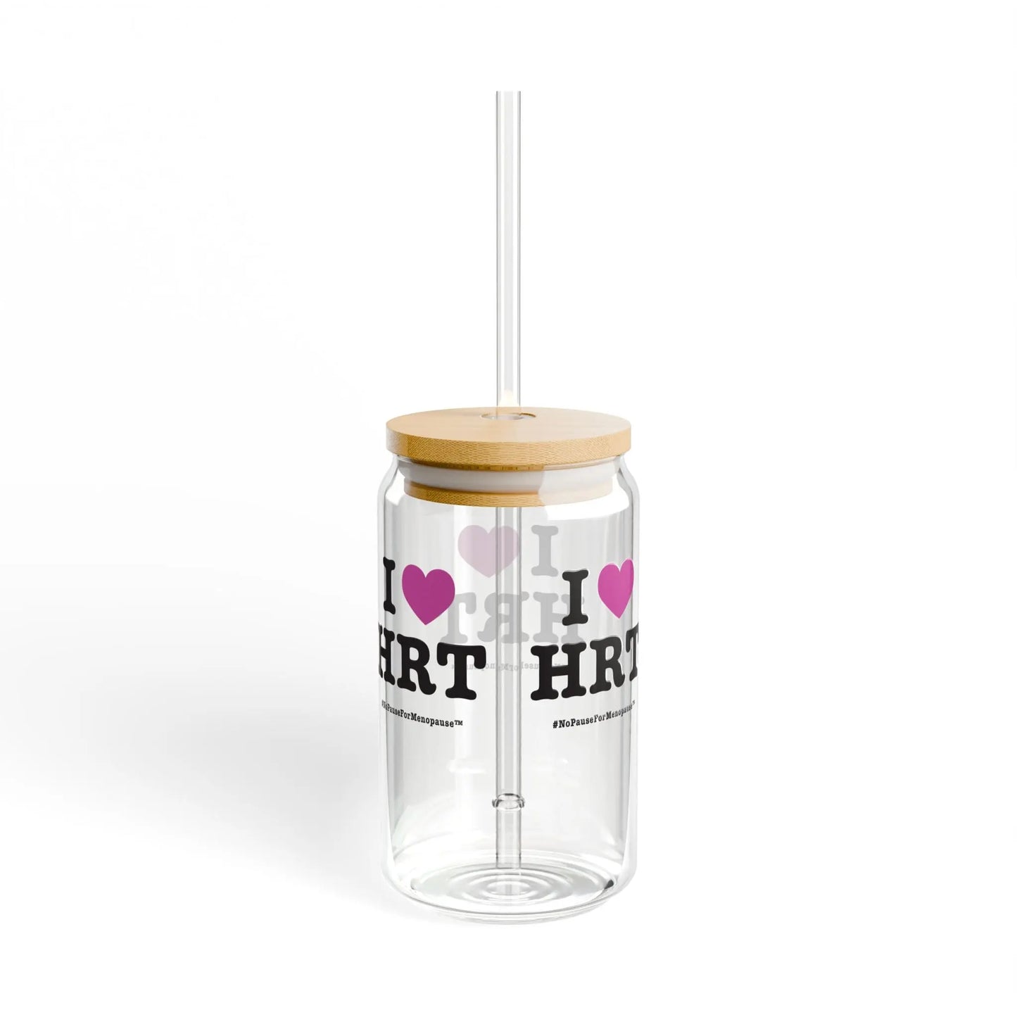 "I Heart HRT" Sipper Glass Printify