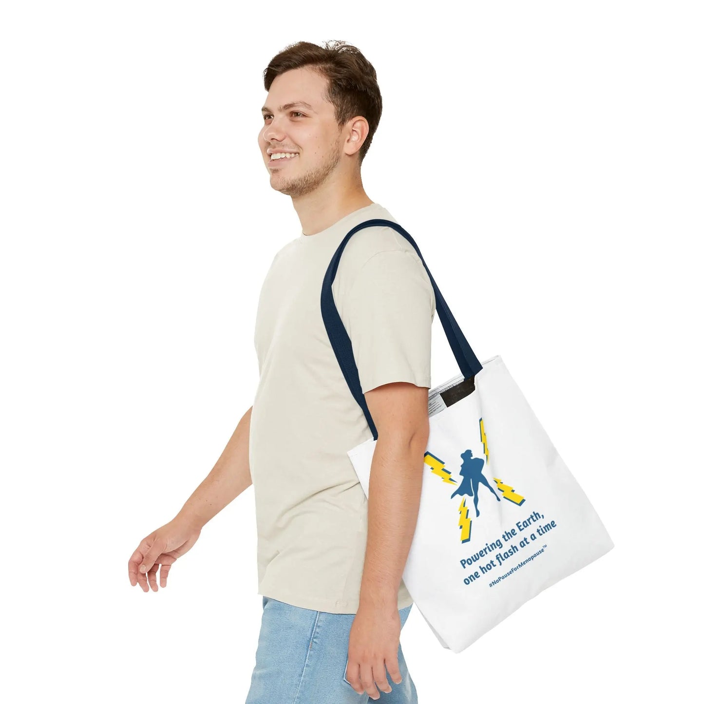 "Hot Flash Powering the Earth" Tote Bag - #NoPauseForMenopause
