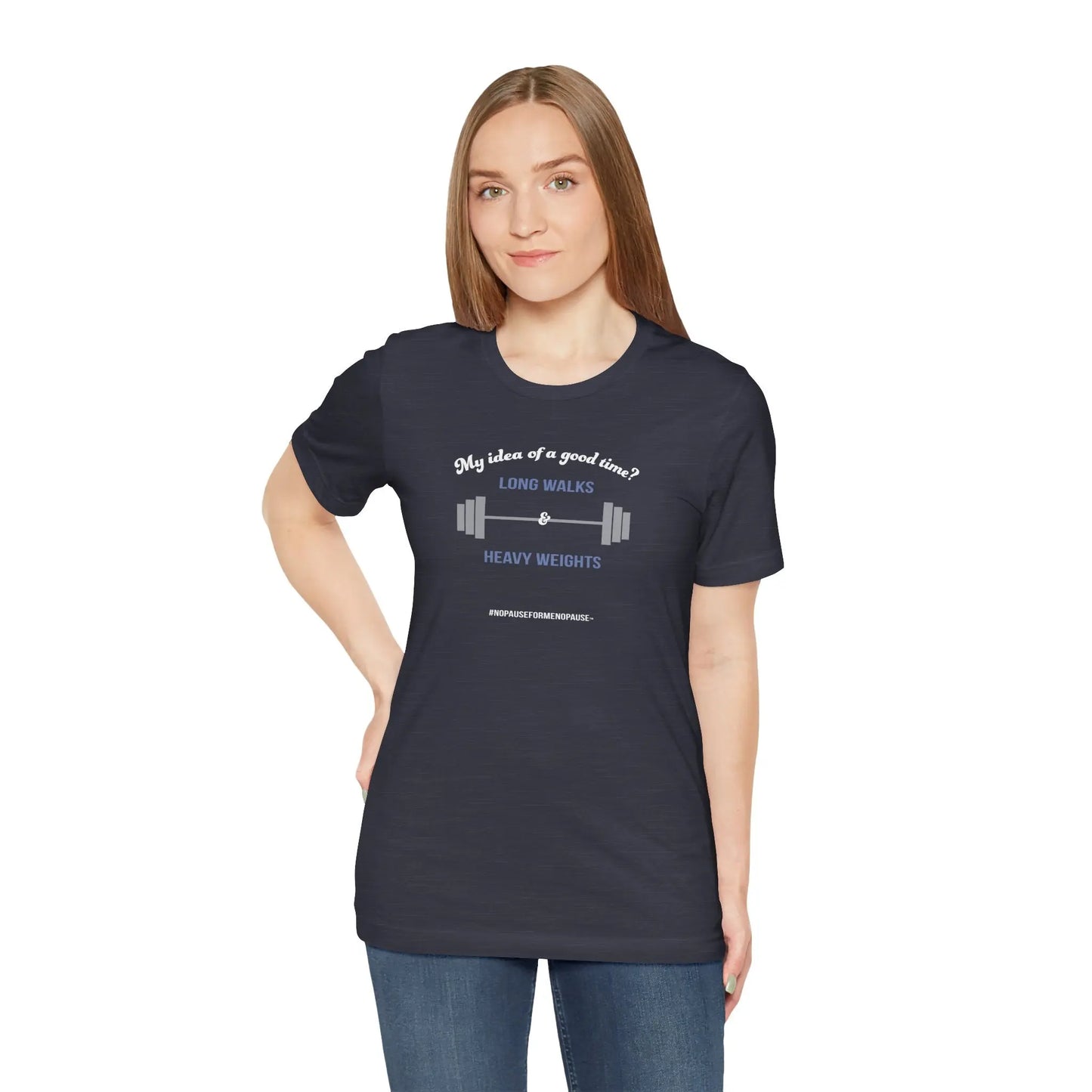 "Long Walks & Heavy Weights" Unisex Tee Printify
