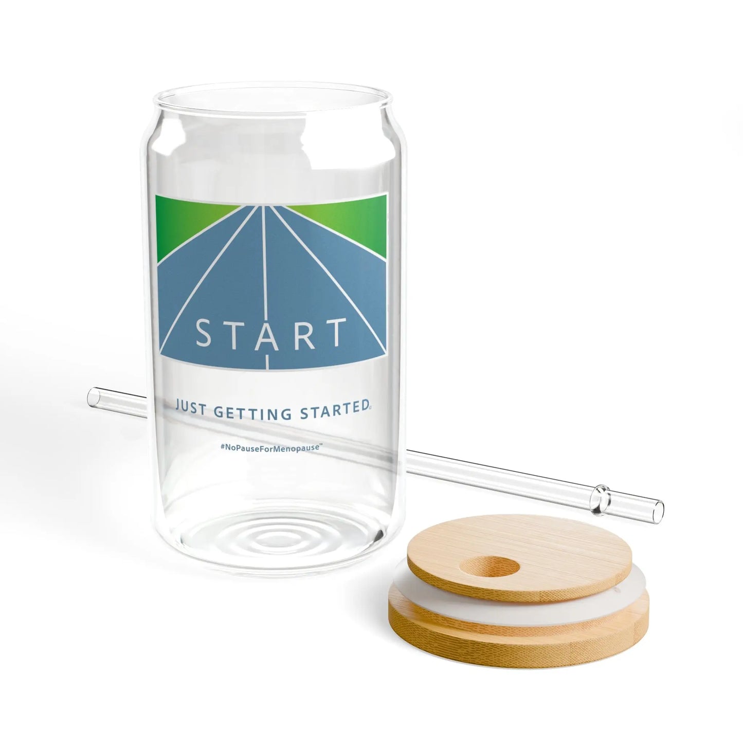 "Just Getting Started" Sipper Glass - #NoPauseForMenopause