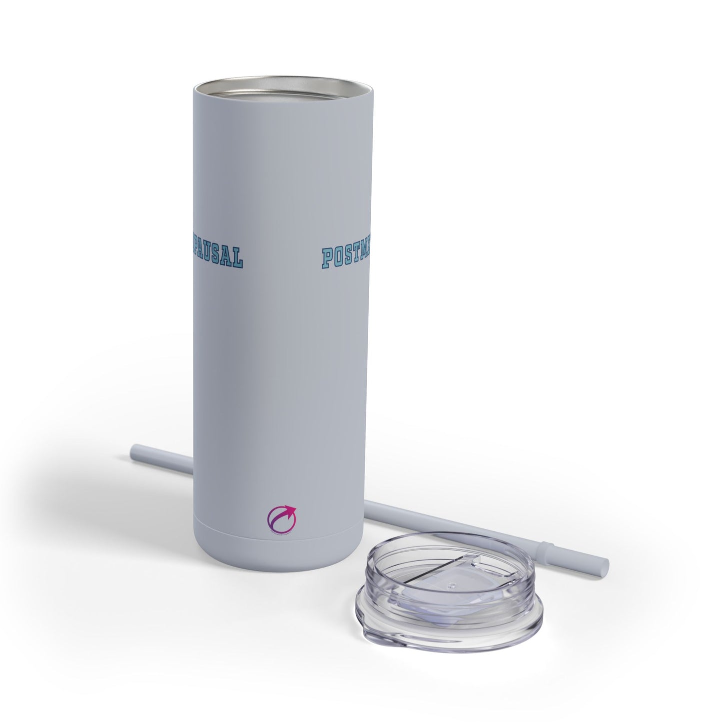 "Postmenopausal" Skinny Tumbler with Straw