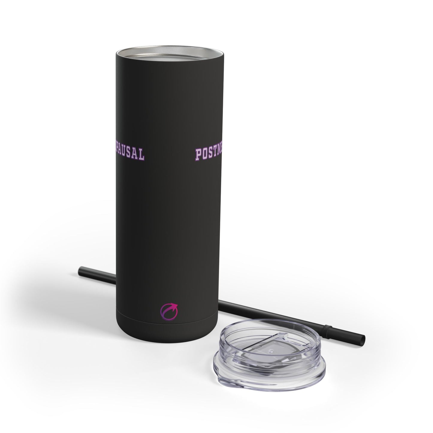"Postmenopausal" Skinny Tumbler with Straw