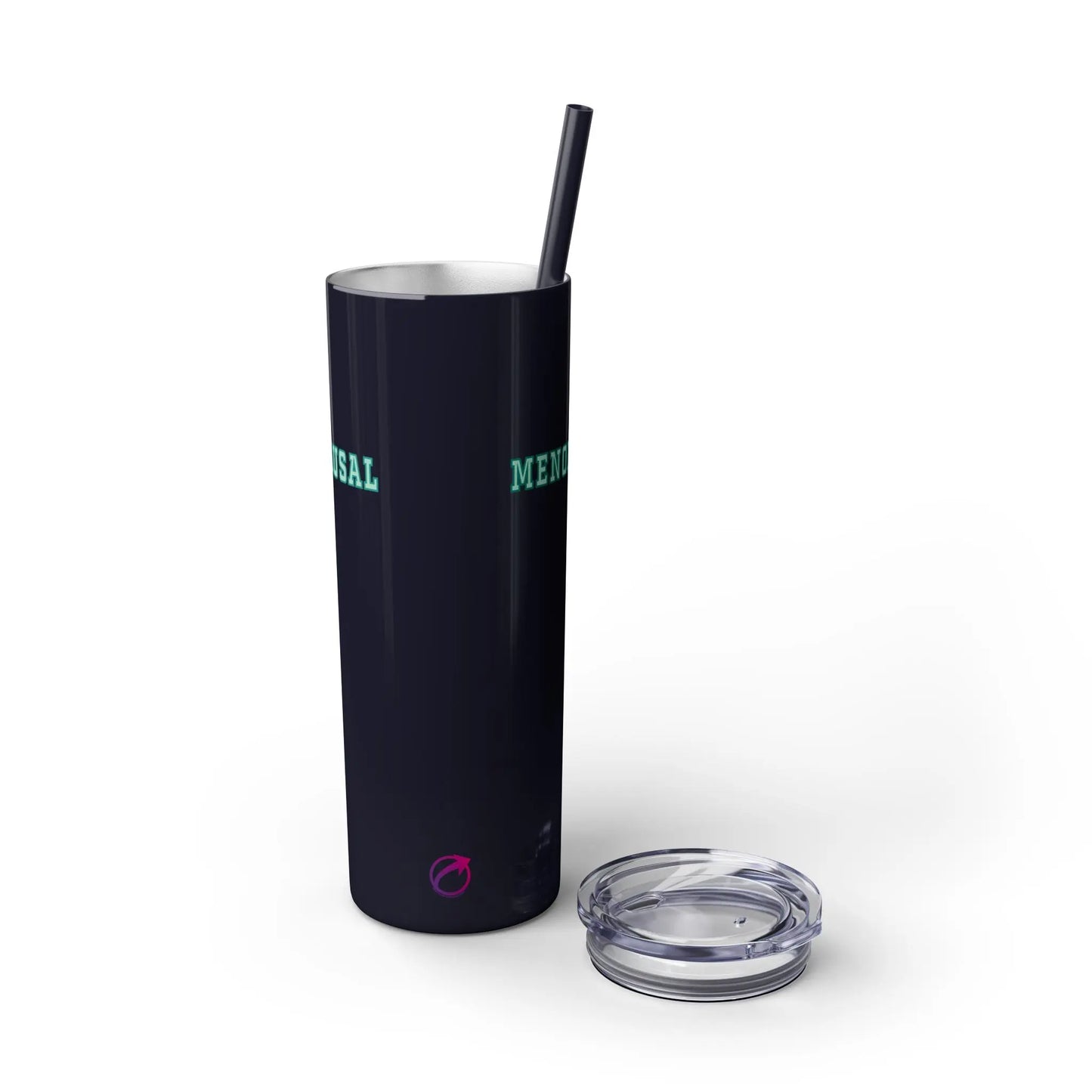 "Menopausal" Skinny Tumbler with Straw Printify