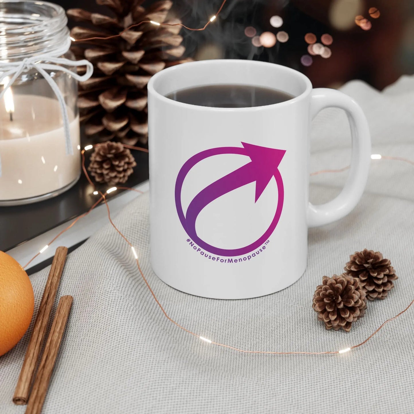 "#NoPauseForMenopause" Coffee Mug Printify