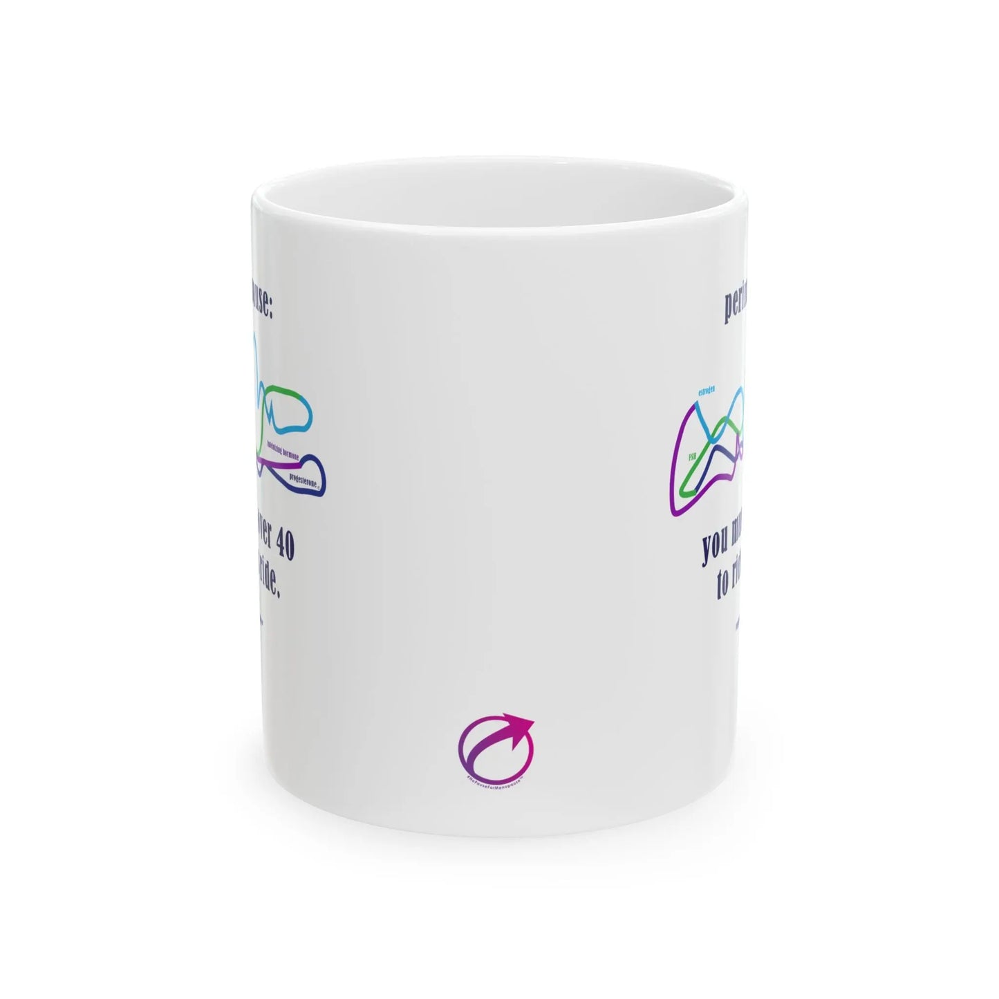 Perimenopause "Ride This Ride" Ceramic Mug Printify