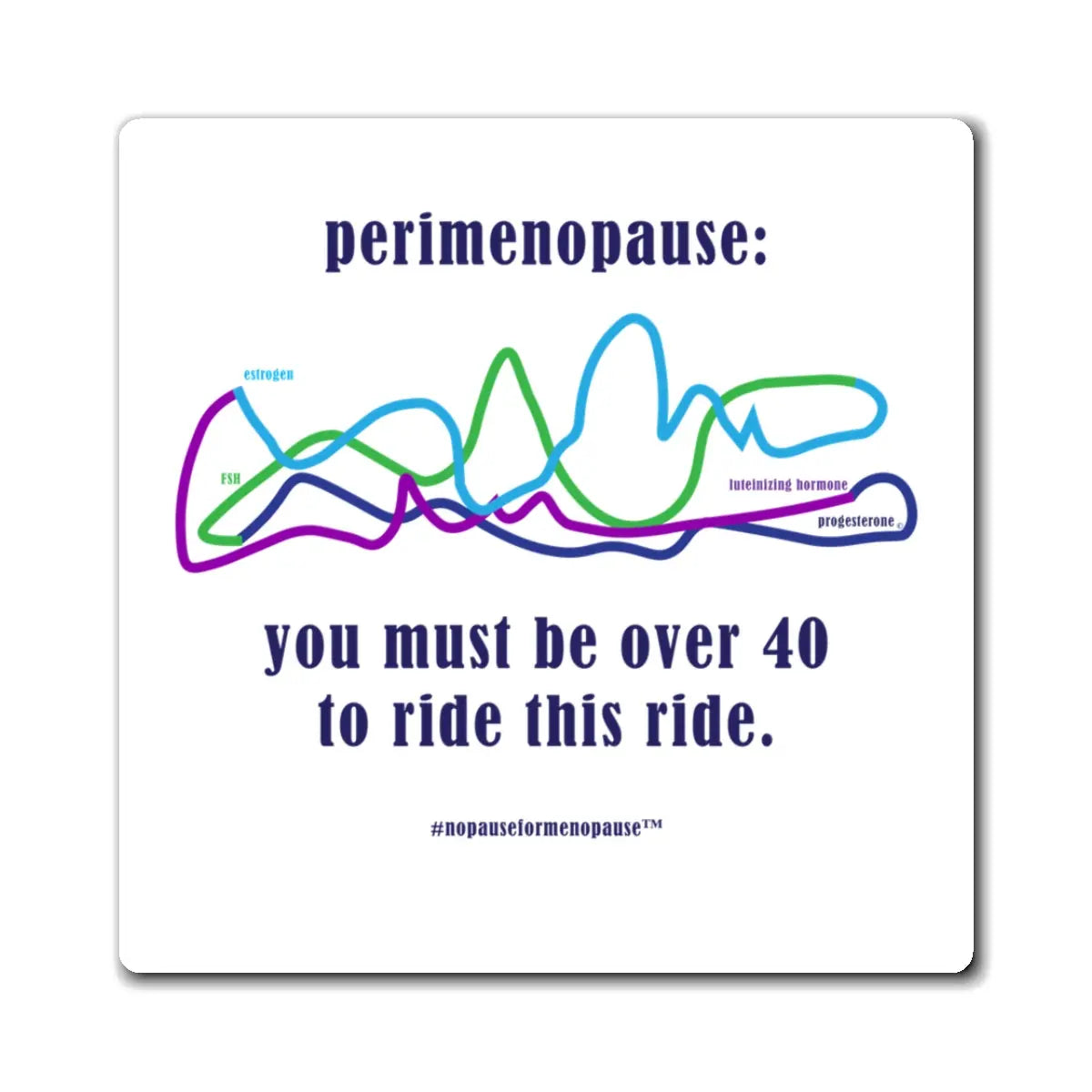 Perimenopause "Ride This Ride" Magnet Printify
