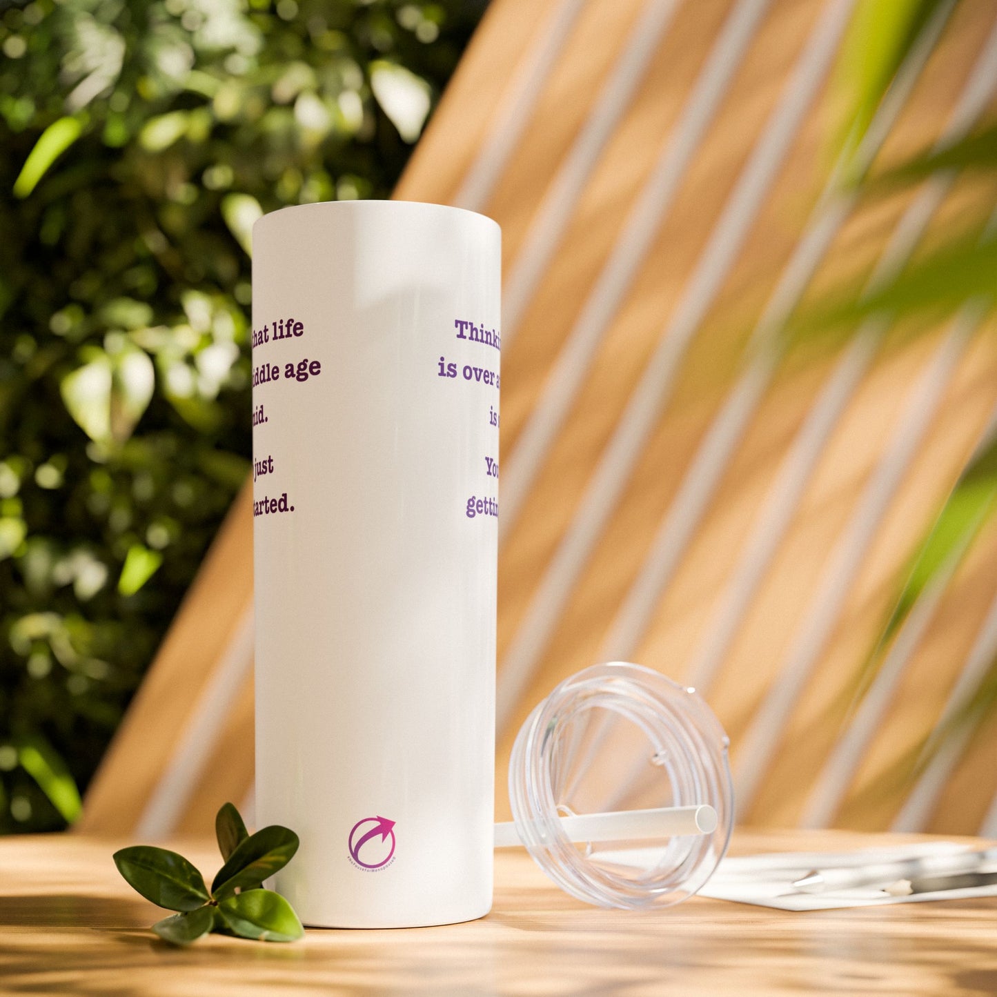 "So Mid" Skinny Tumbler with Straw