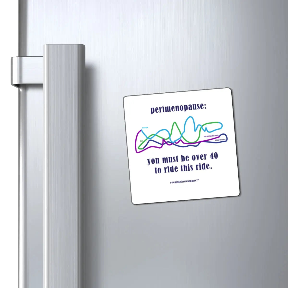 Perimenopause "Ride This Ride" Magnet Printify