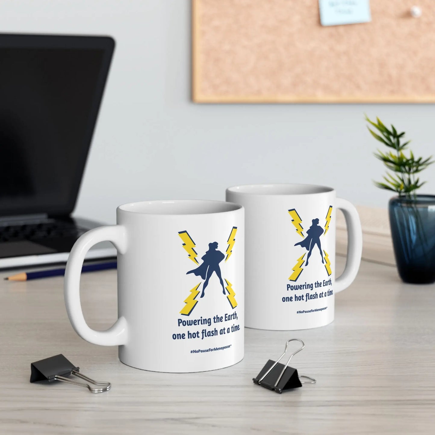 "Hot Flash Powering the Earth" Coffee Mug Printify