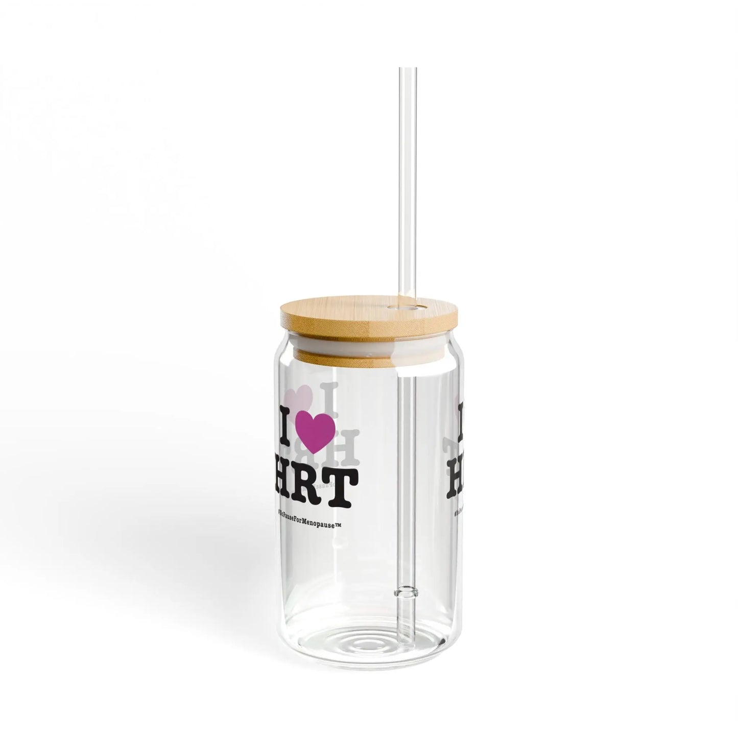 "I Heart HRT" Sipper Glass Printify