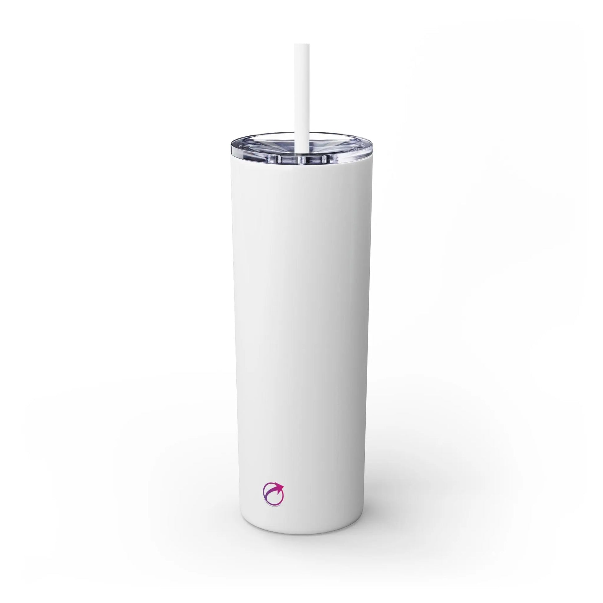 "Menopausal" Skinny Tumbler with Straw - #NoPauseForMenopause