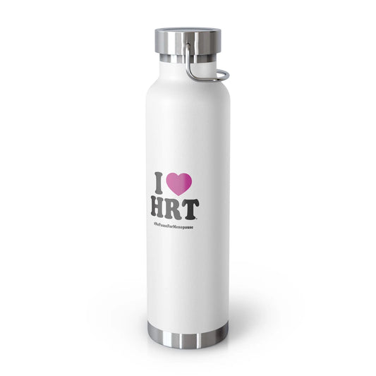 "I Heart HRT" Insulated Water Bottle - #NoPauseForMenopause