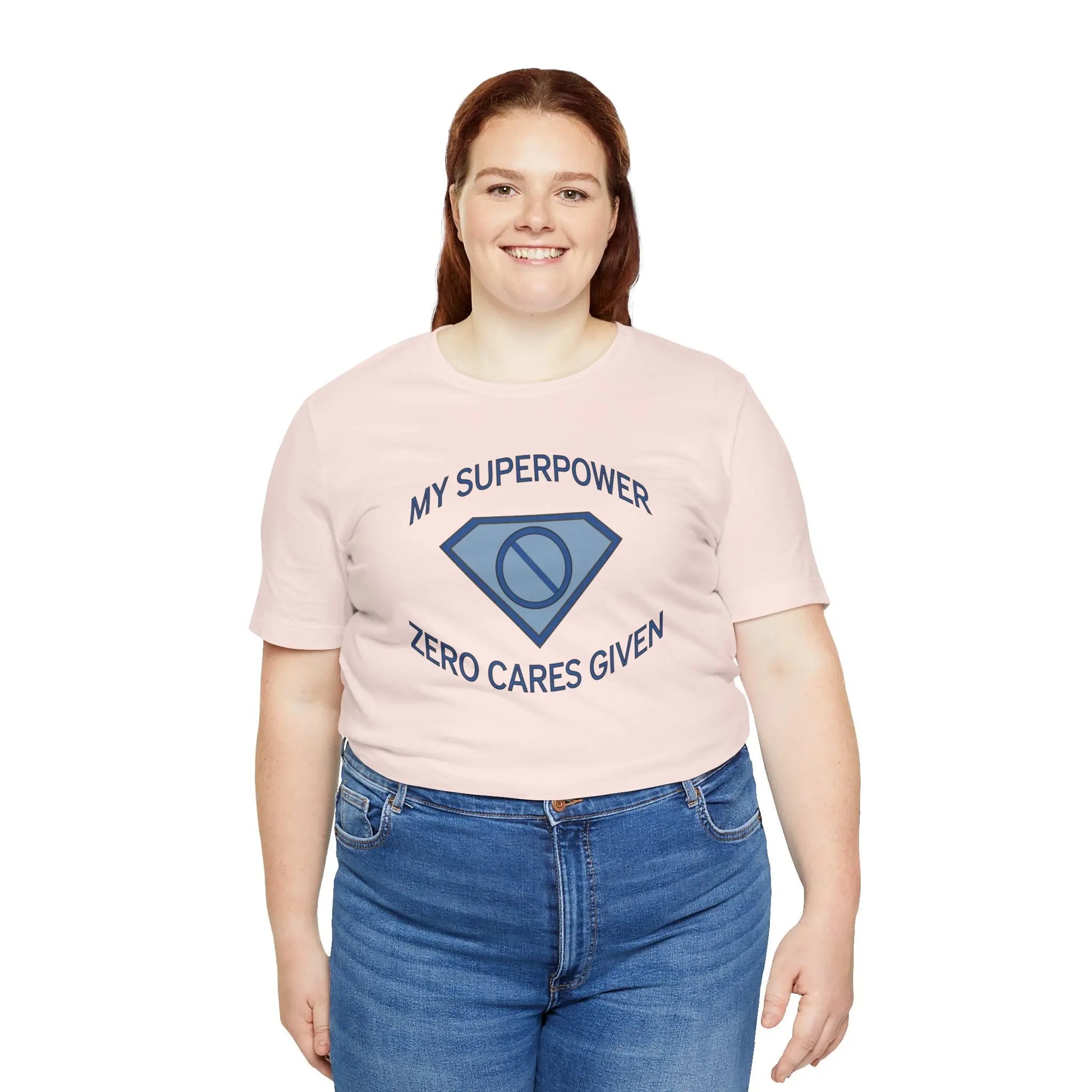 "My Superpower: Zero Cares Given" Unisex Tee Printify