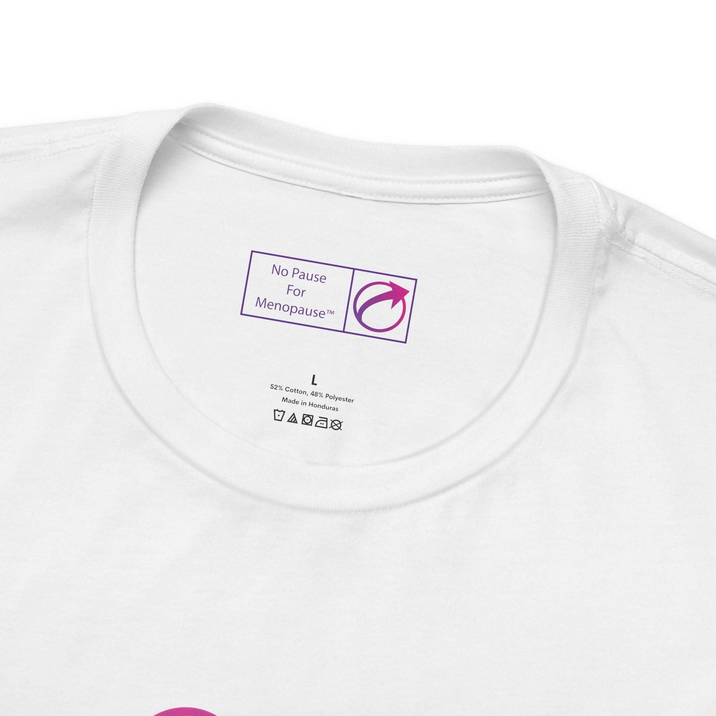 "I Heart HRT" Unisex Tee (Linear) - #NoPauseForMenopause
