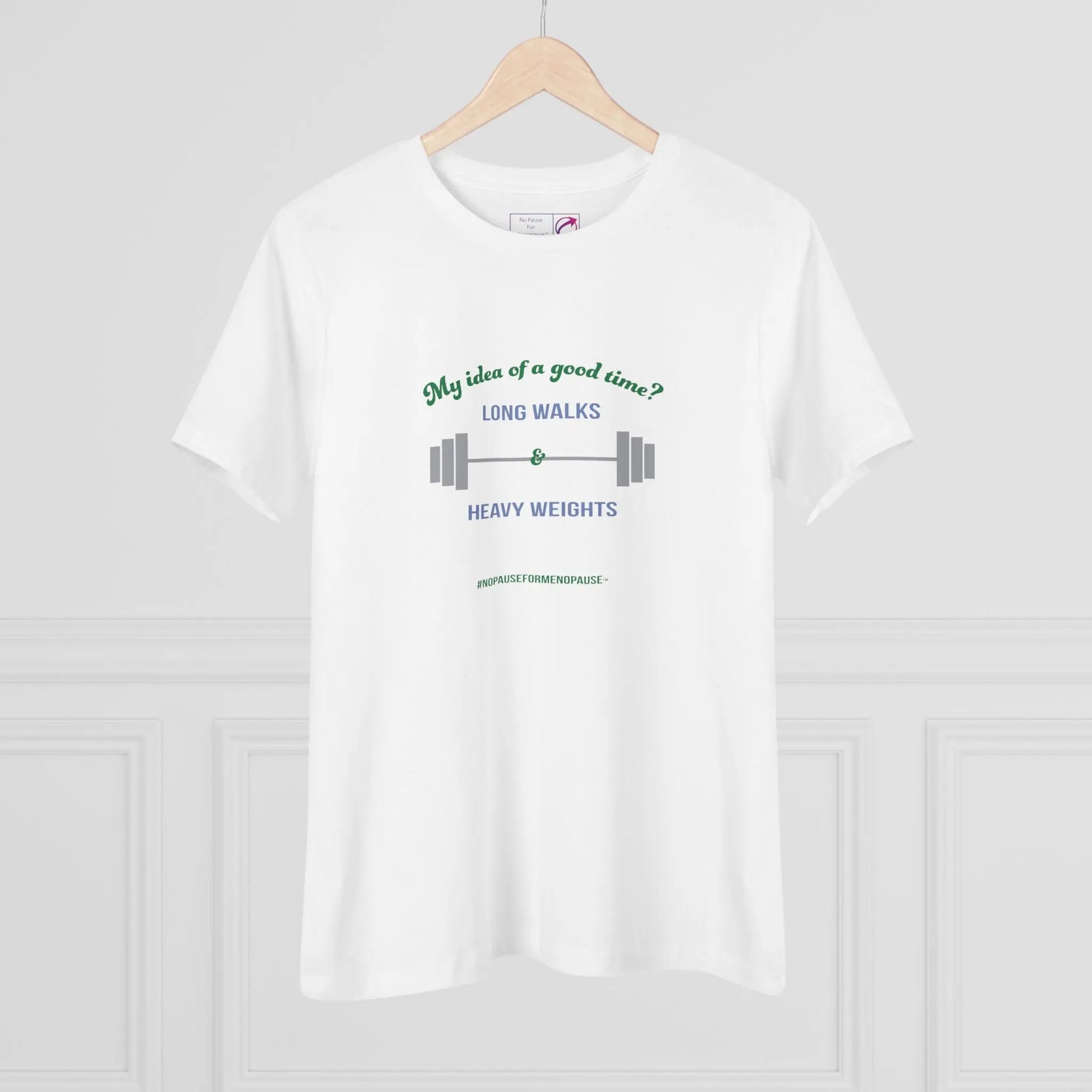 "Long Walks & Heavy Weights" Women's Tee Printify
