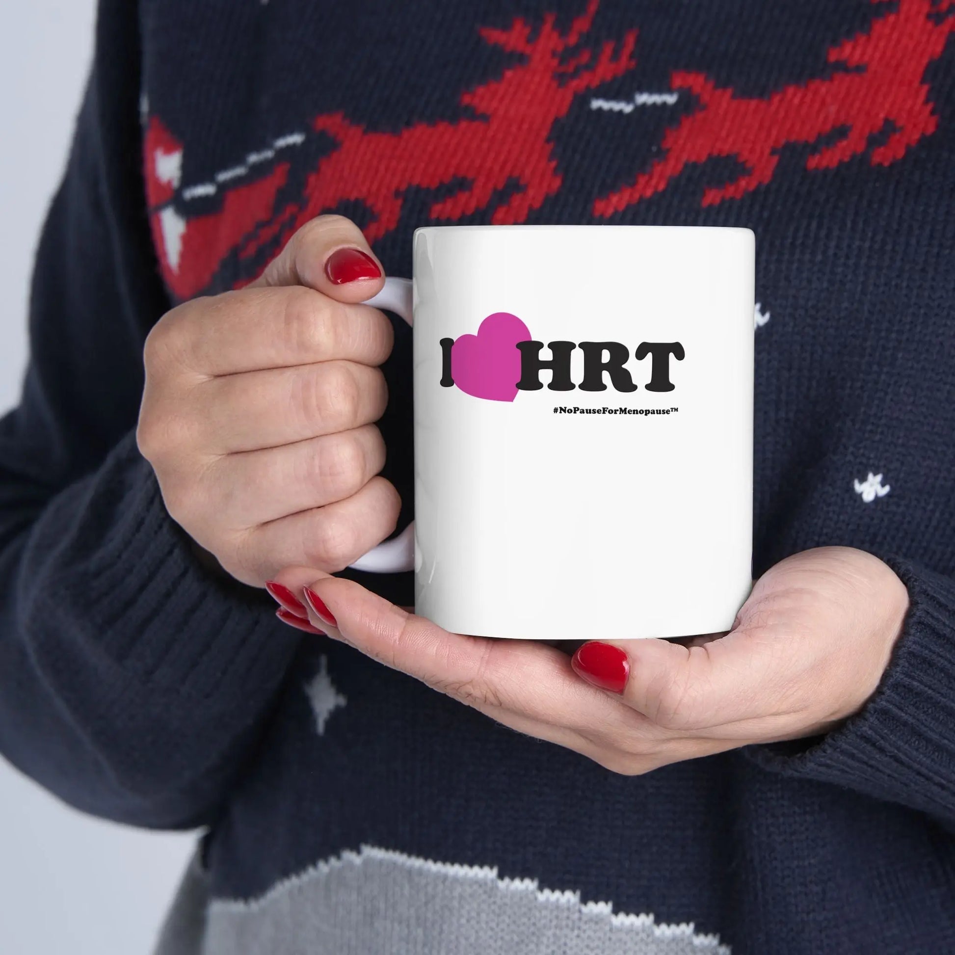 "I Heart HRT" Coffee Mug (Linear) Printify