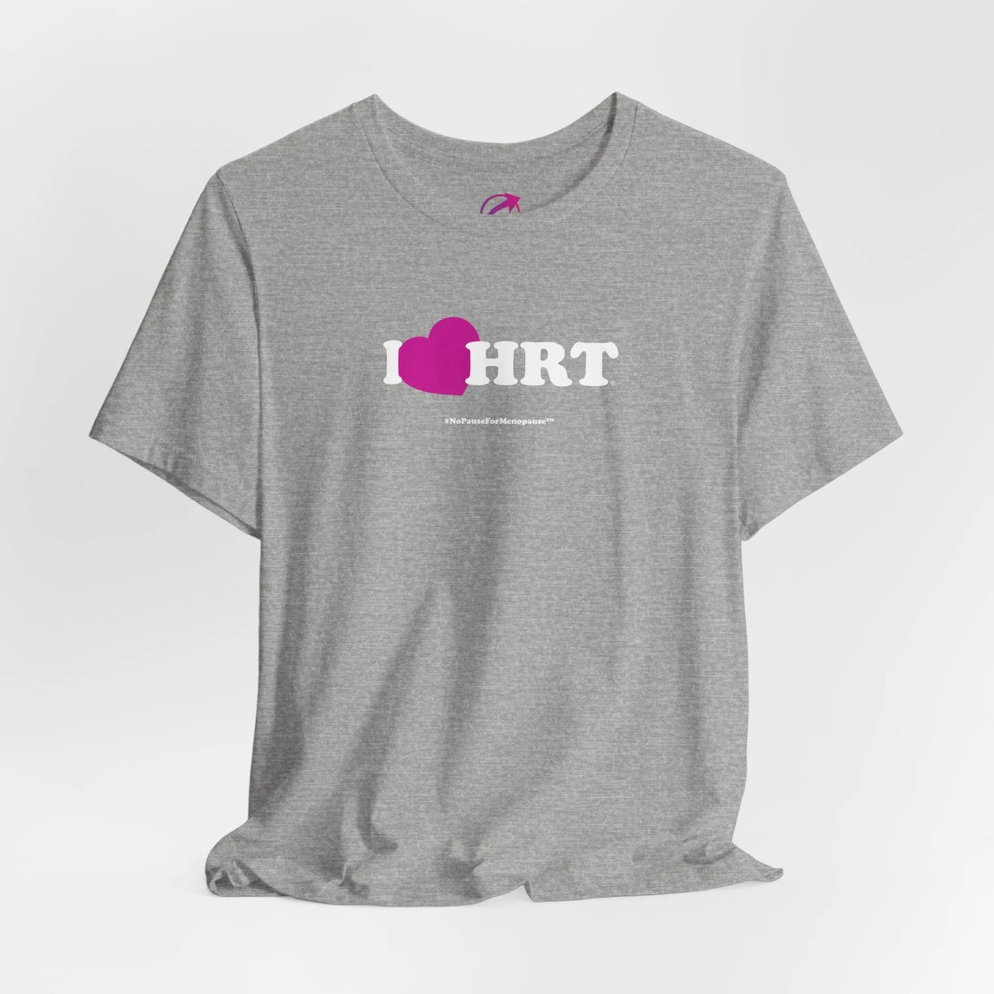 "I Heart HRT" Unisex Tee (Linear) - #NoPauseForMenopause