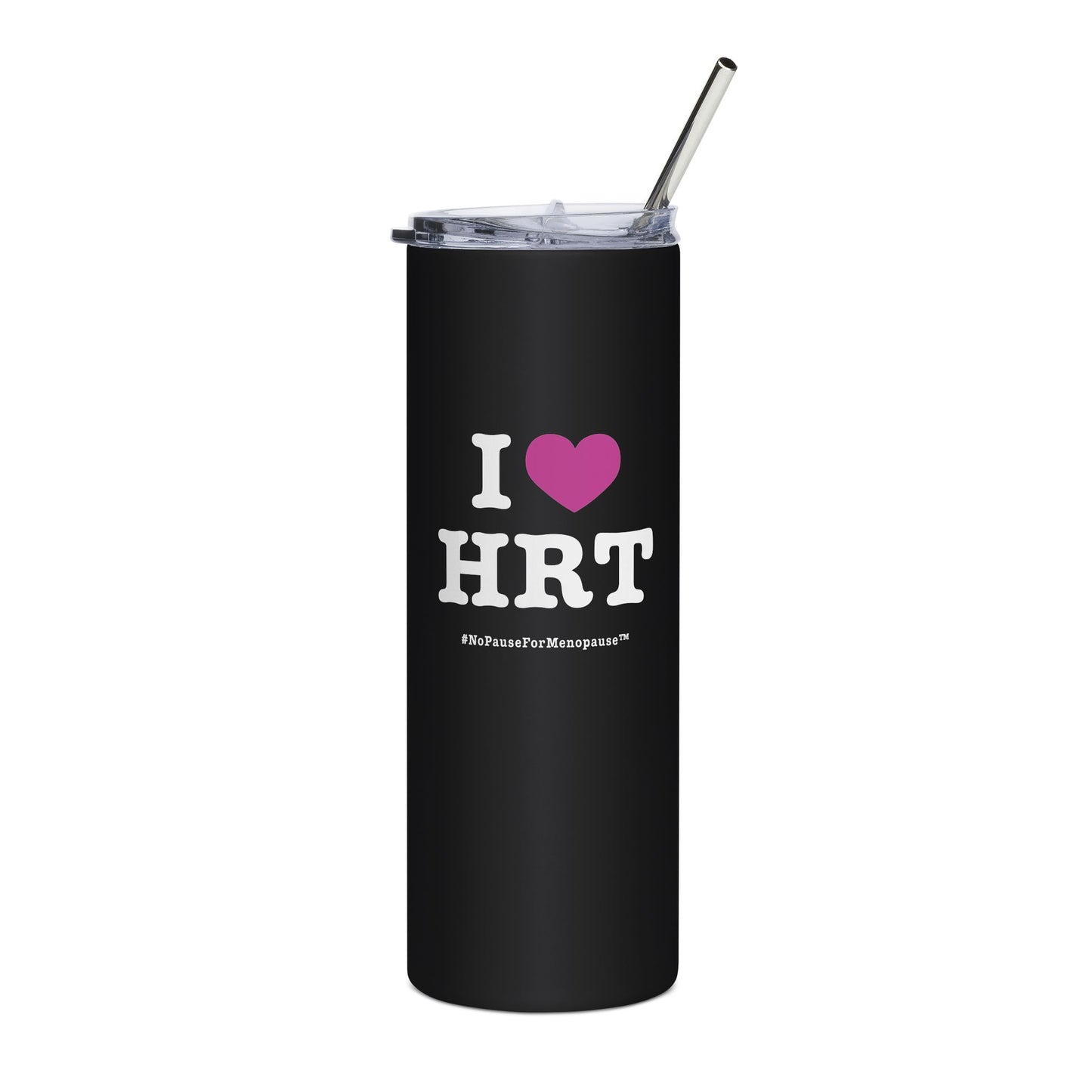 "I Heart HRT" Tumbler - #NoPauseForMenopause