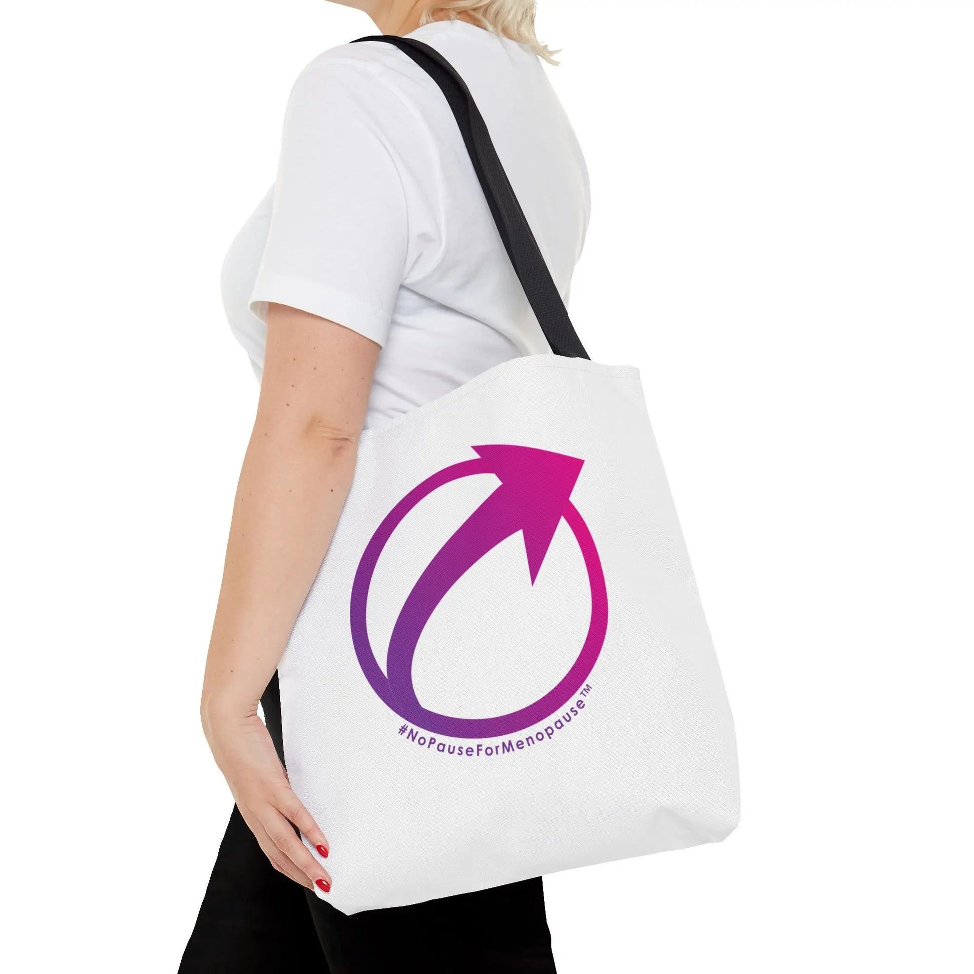 "#NoPauseForMenopause" Tote Bag Printify