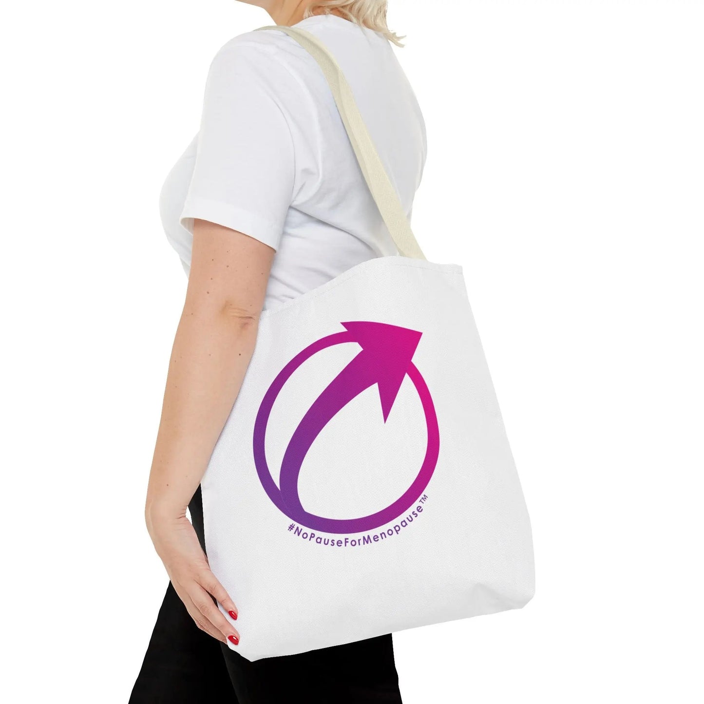 "#NoPauseForMenopause" Tote Bag Printify