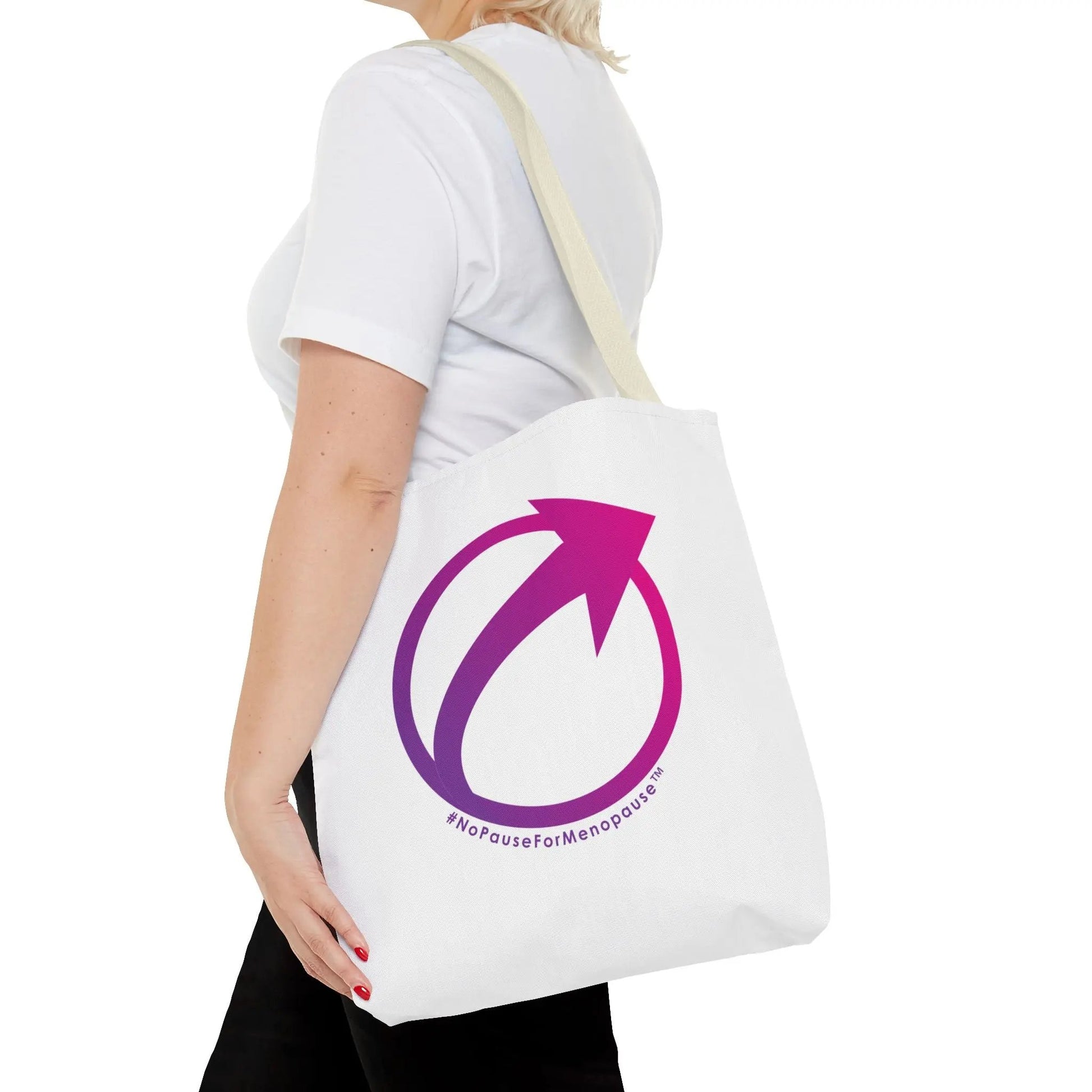 "#NoPauseForMenopause" Tote Bag Printify