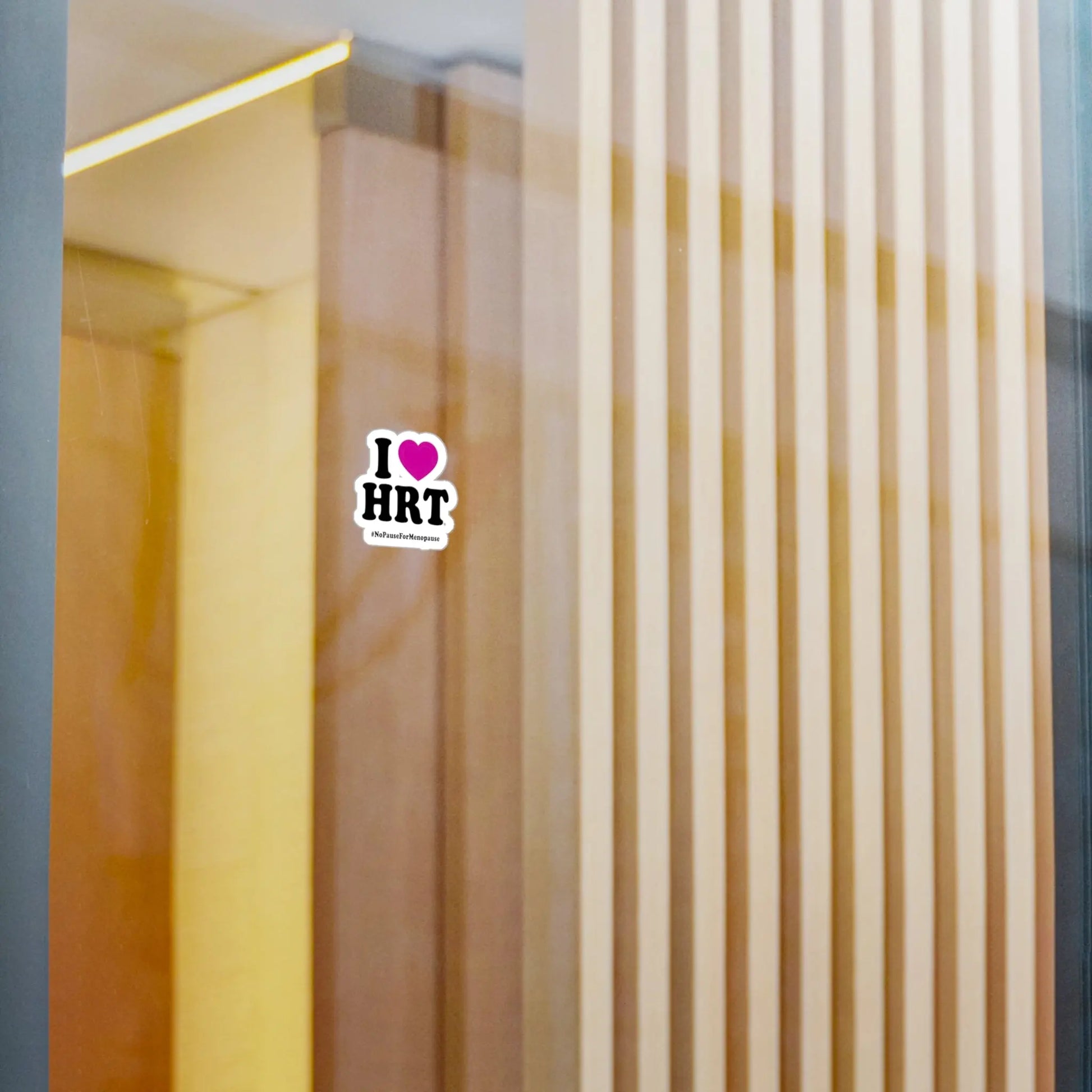 "I Heart HRT" Kiss-Cut Sticker - #NoPauseForMenopause