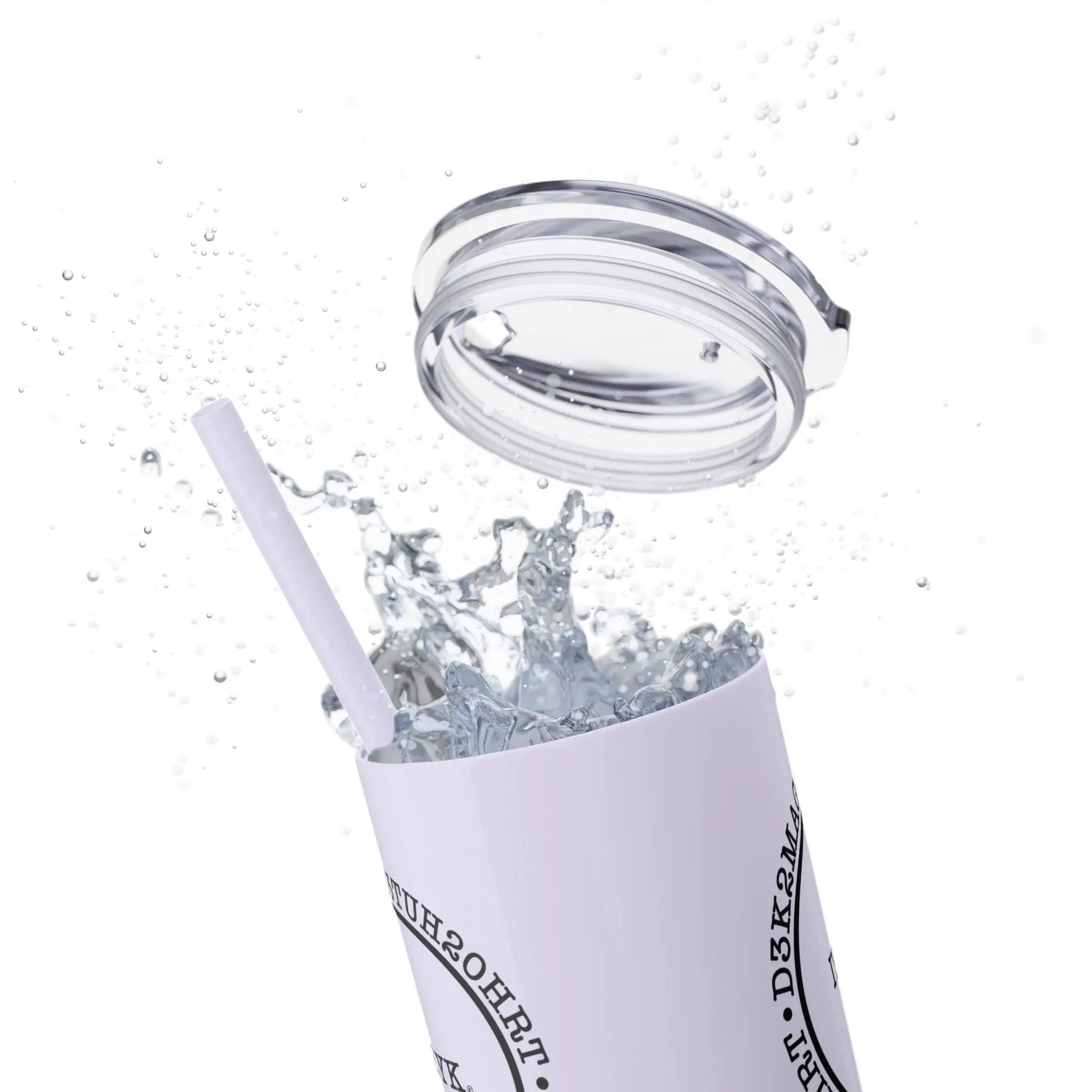 Close-Up View of "IYKYK" Skinny Tumbler with Straw (Lilac) - #NoPauseForMenopause