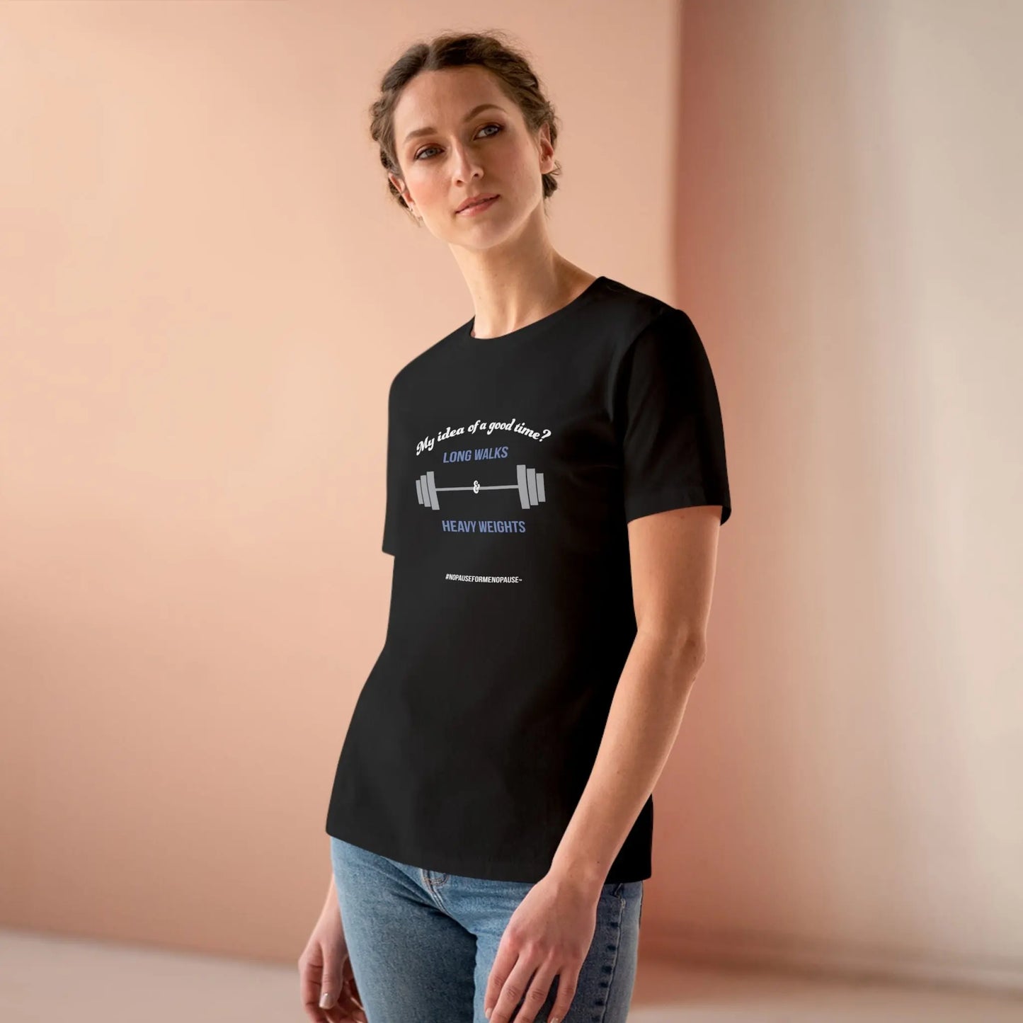 "Long Walks & Heavy Weights" Women's Tee Printify
