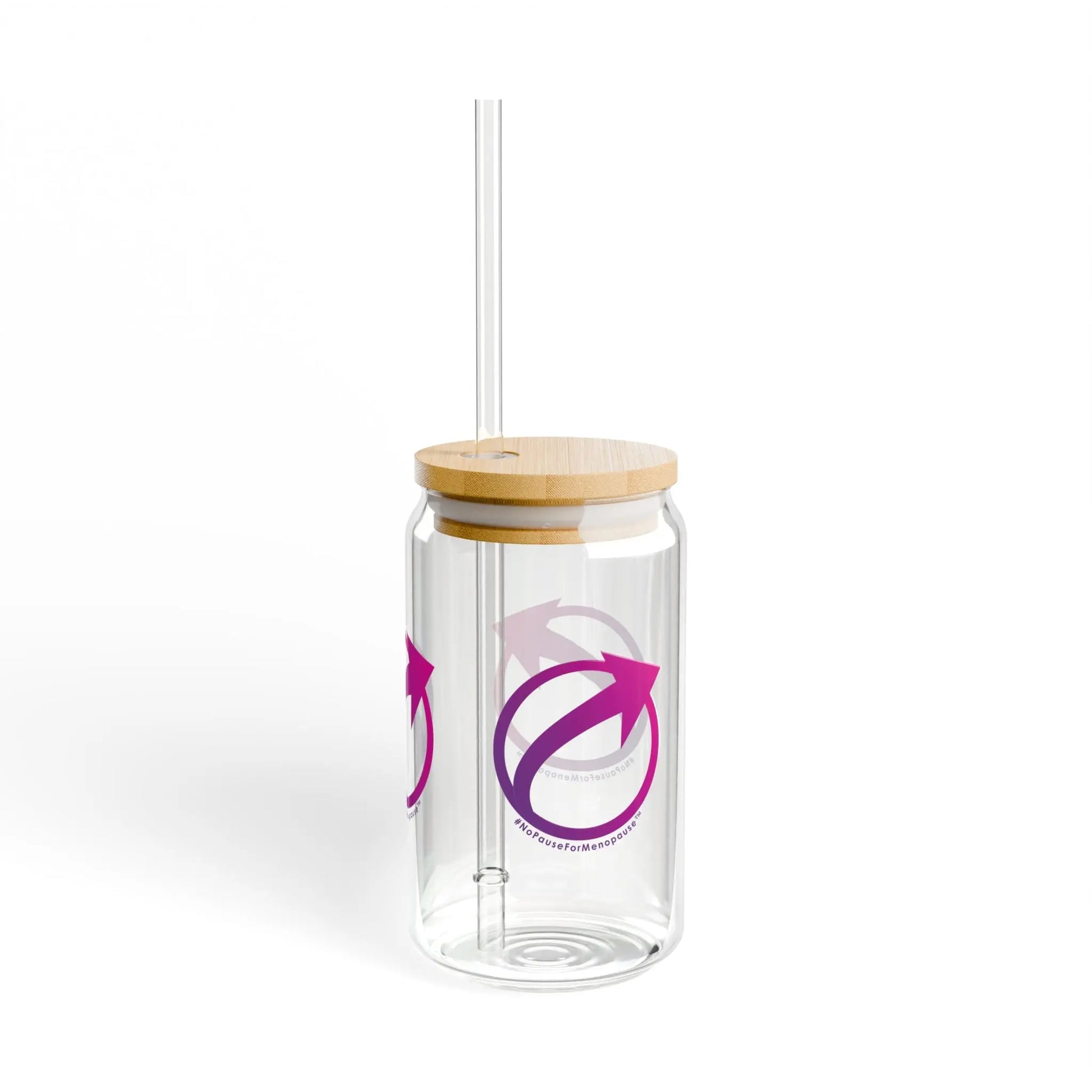 "#NoPauseForMenopause" Sipper Glass Printify