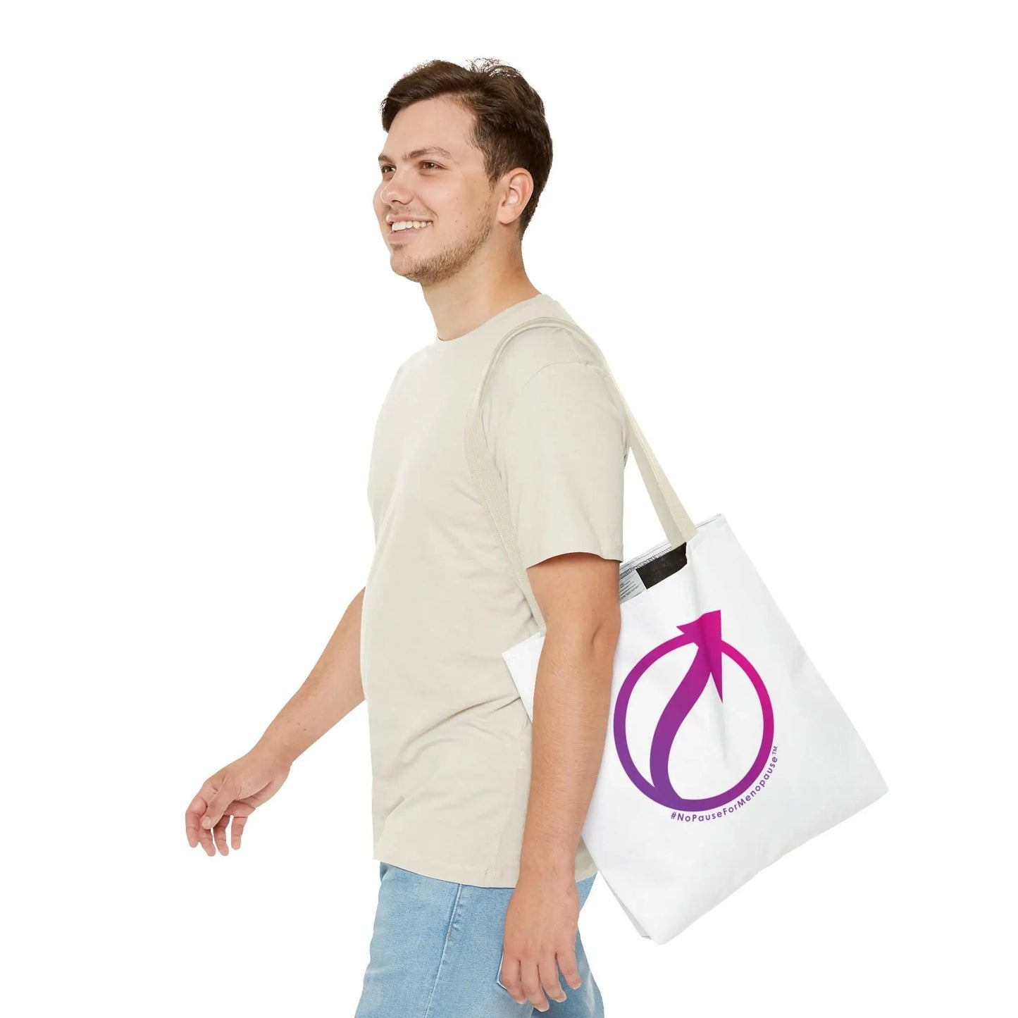 "#NoPauseForMenopause" Tote Bag Printify