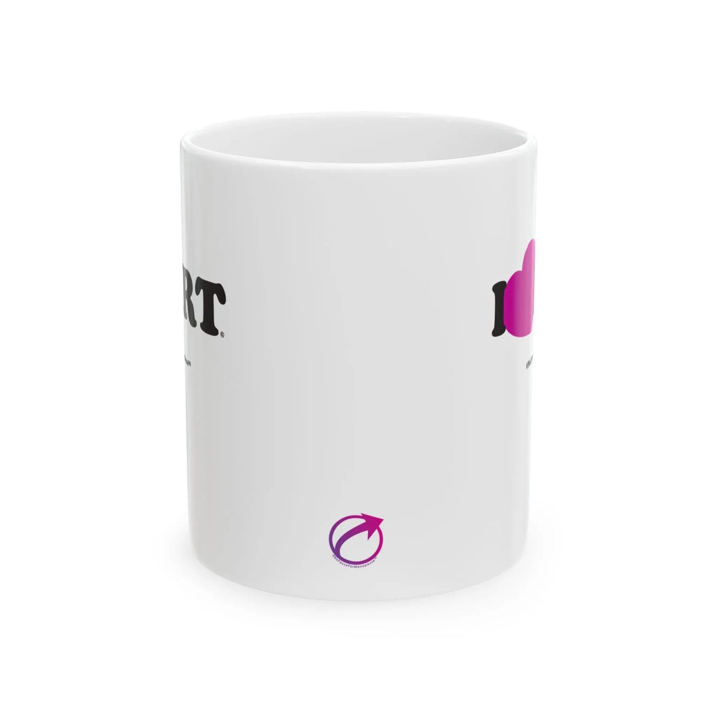 "I Heart HRT" Coffee Mug (Linear) - #NoPauseForMenopause