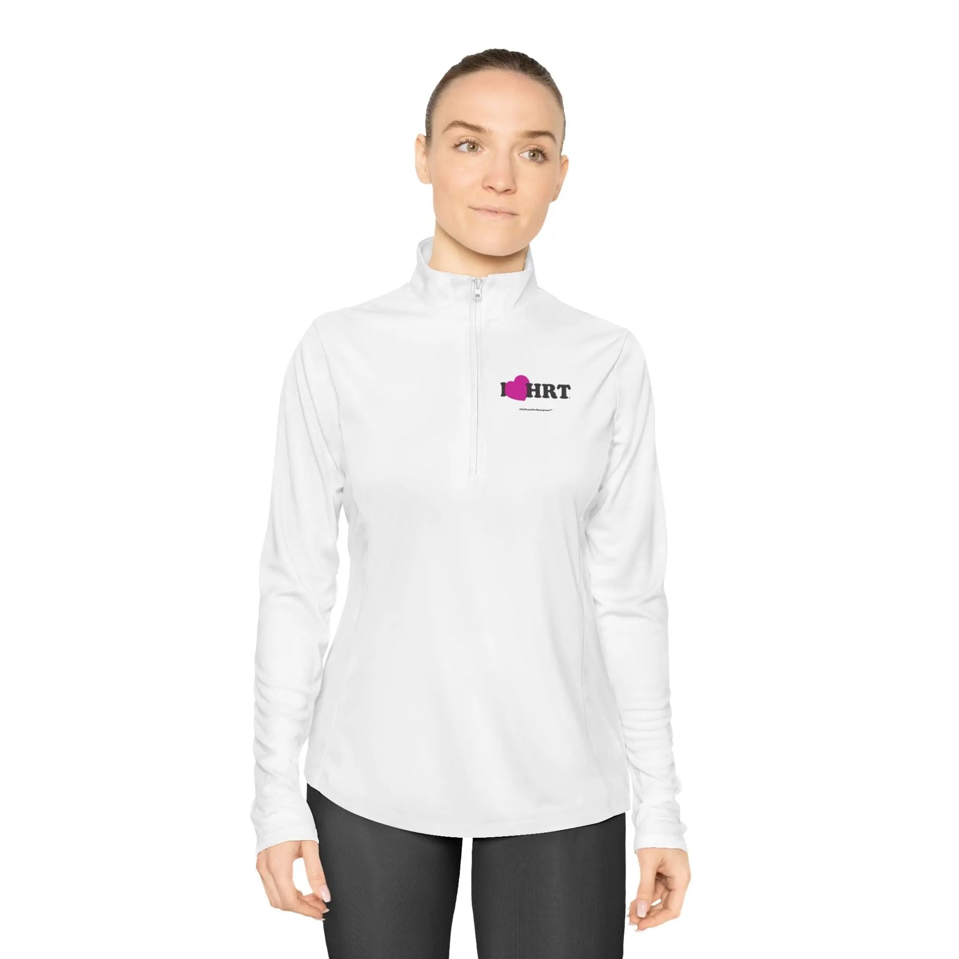 "I Heart HRT" Ladies Pullover (Linear) - #NoPauseForMenopause