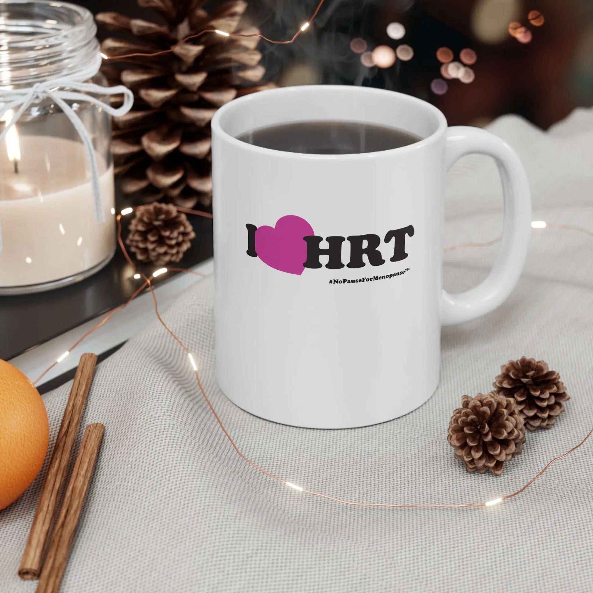 "I Heart HRT" Coffee Mug (Linear) Printify