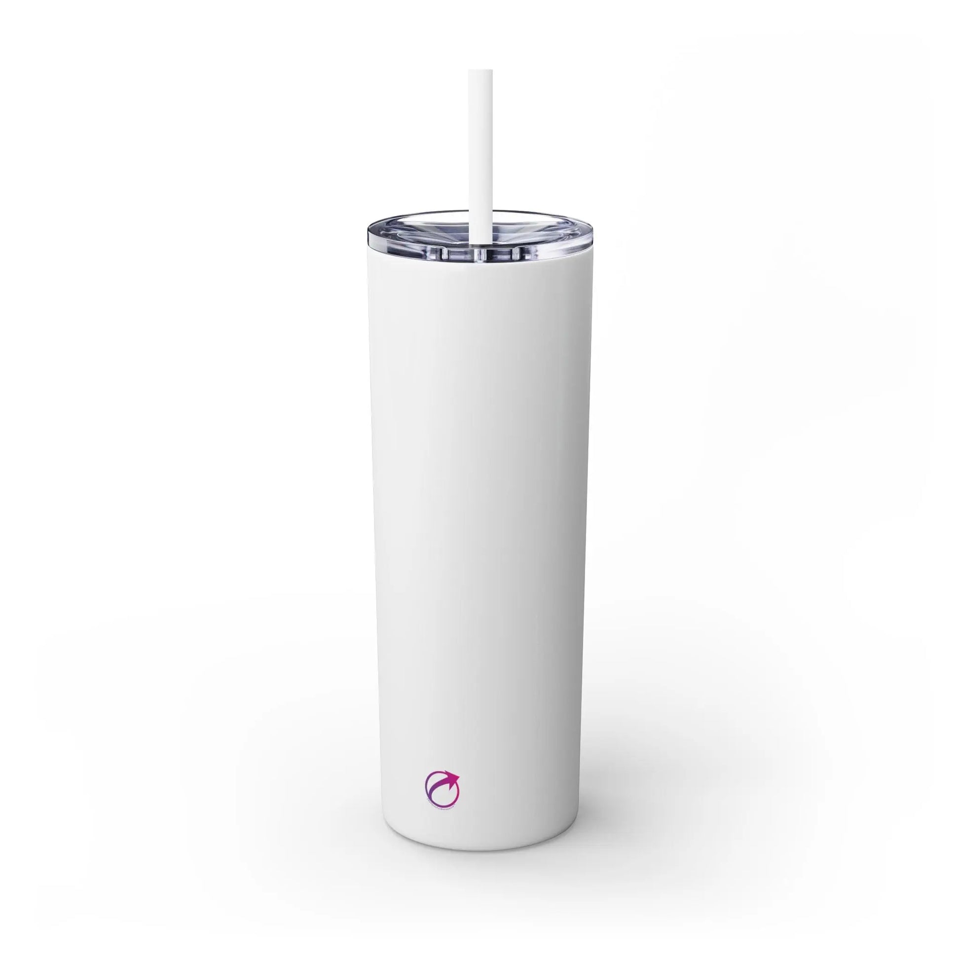 "My Idea of A Good Time? Long Walks & Heavy Weights" Skinny Tumbler with Straw (20 oz.) Printify