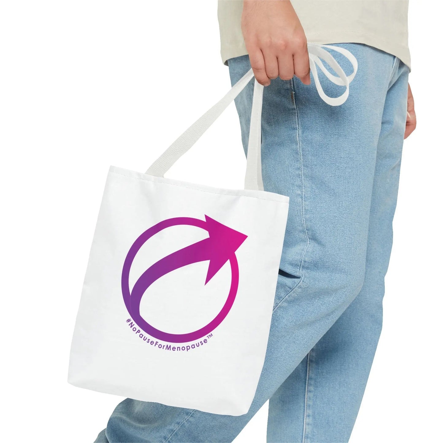 "#NoPauseForMenopause" Tote Bag Printify