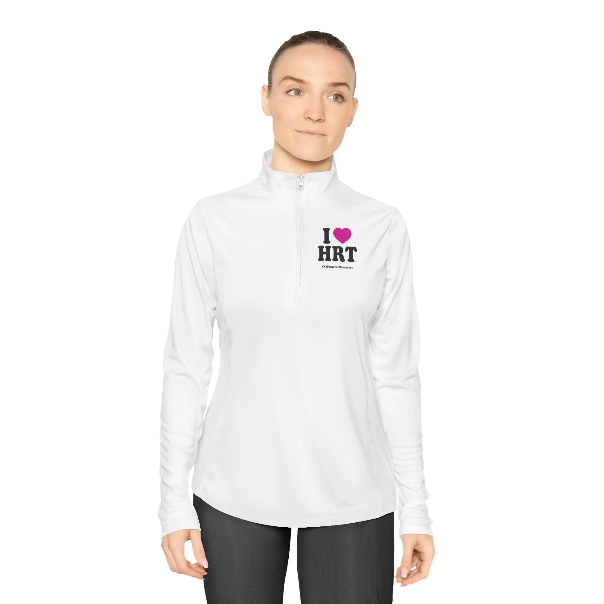 "I Heart HRT" Ladies Pullover - #NoPauseForMenopause