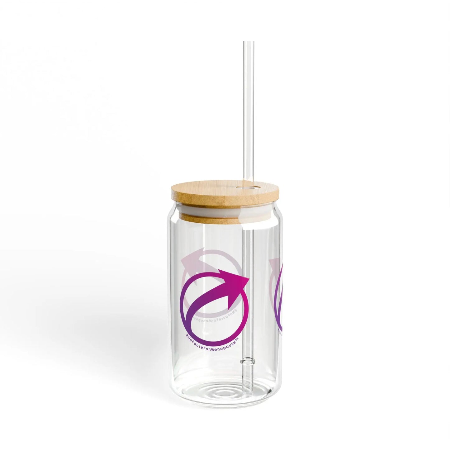 "#NoPauseForMenopause" Sipper Glass Printify