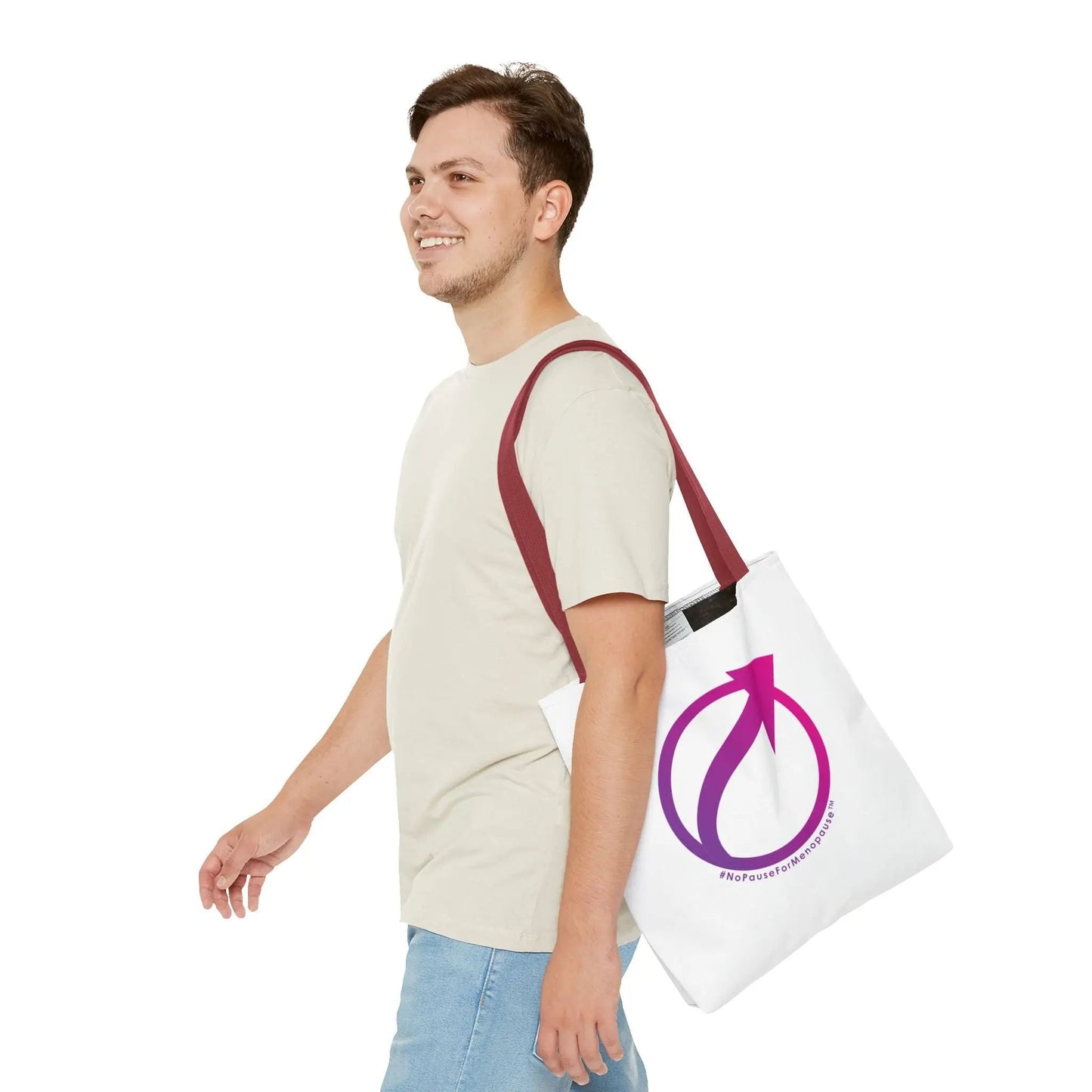 "#NoPauseForMenopause" Tote Bag Printify