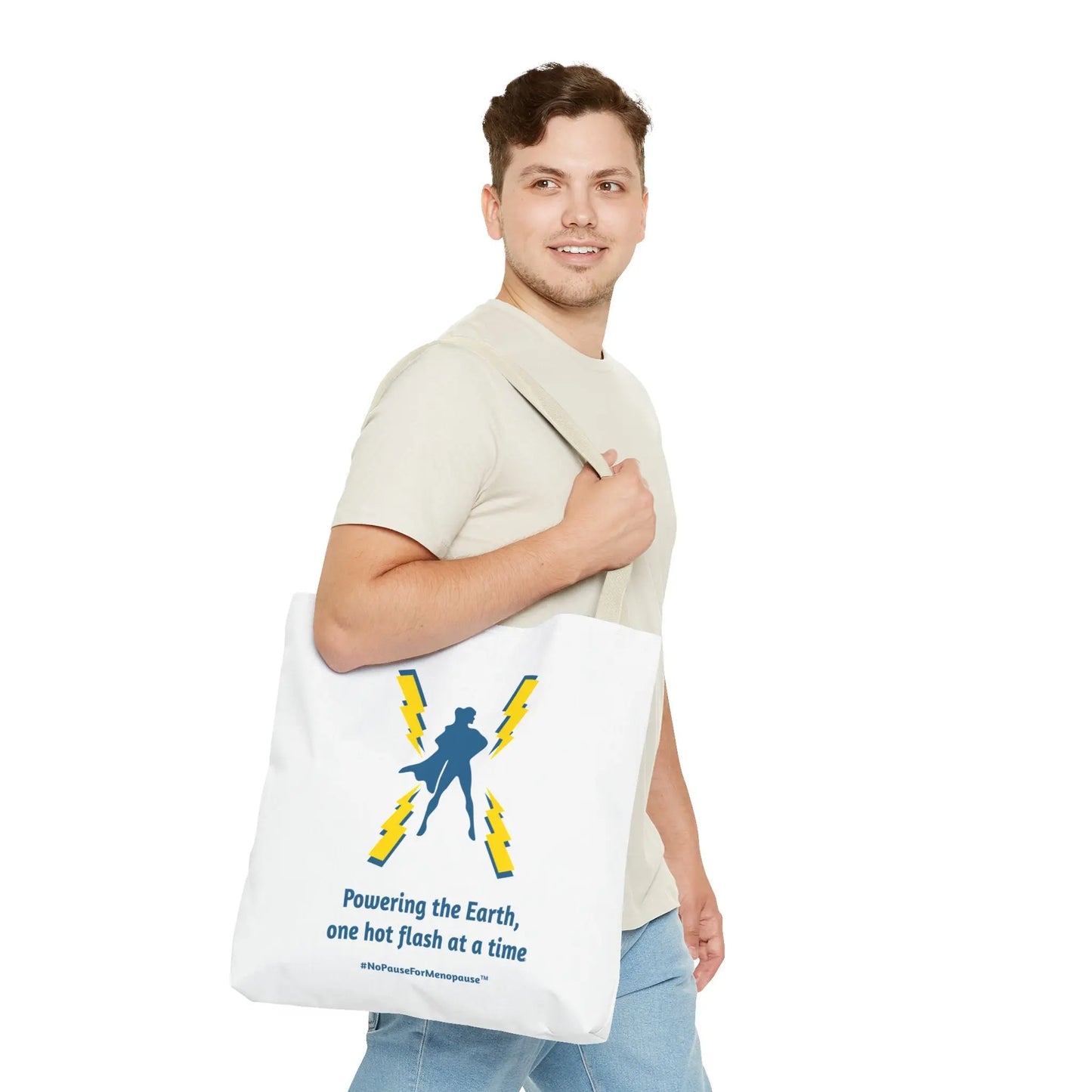 "Powering the Earth" Tote Bag Printify