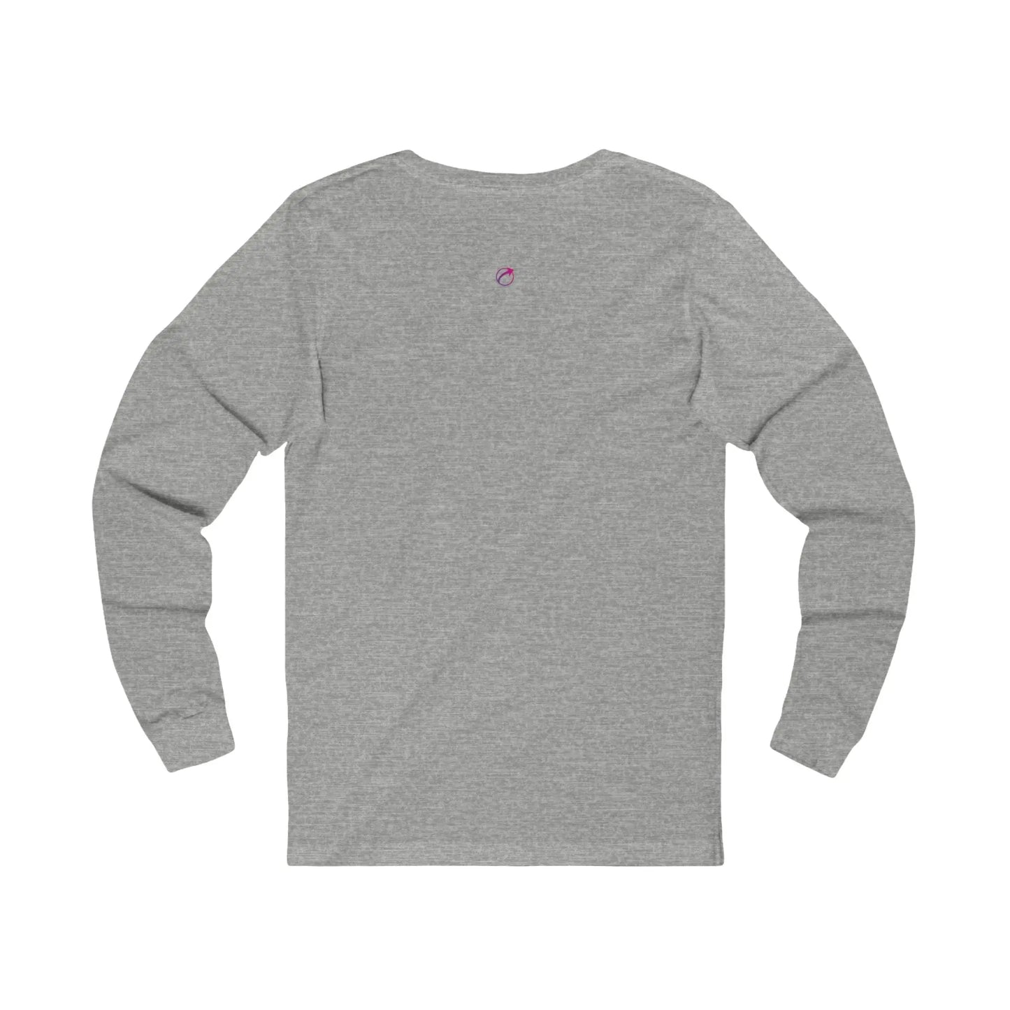 Back of Perimenopause "Ride This Ride" Long Sleeve Tee (Color: Athletic Gray) - #NoPauseForMenopause