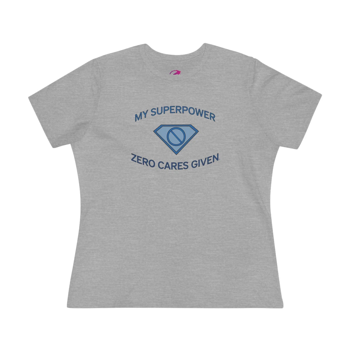 "My Superpower: Zero Cares Given" Tee (Athletic Gray) - #NoPauseForMenopause