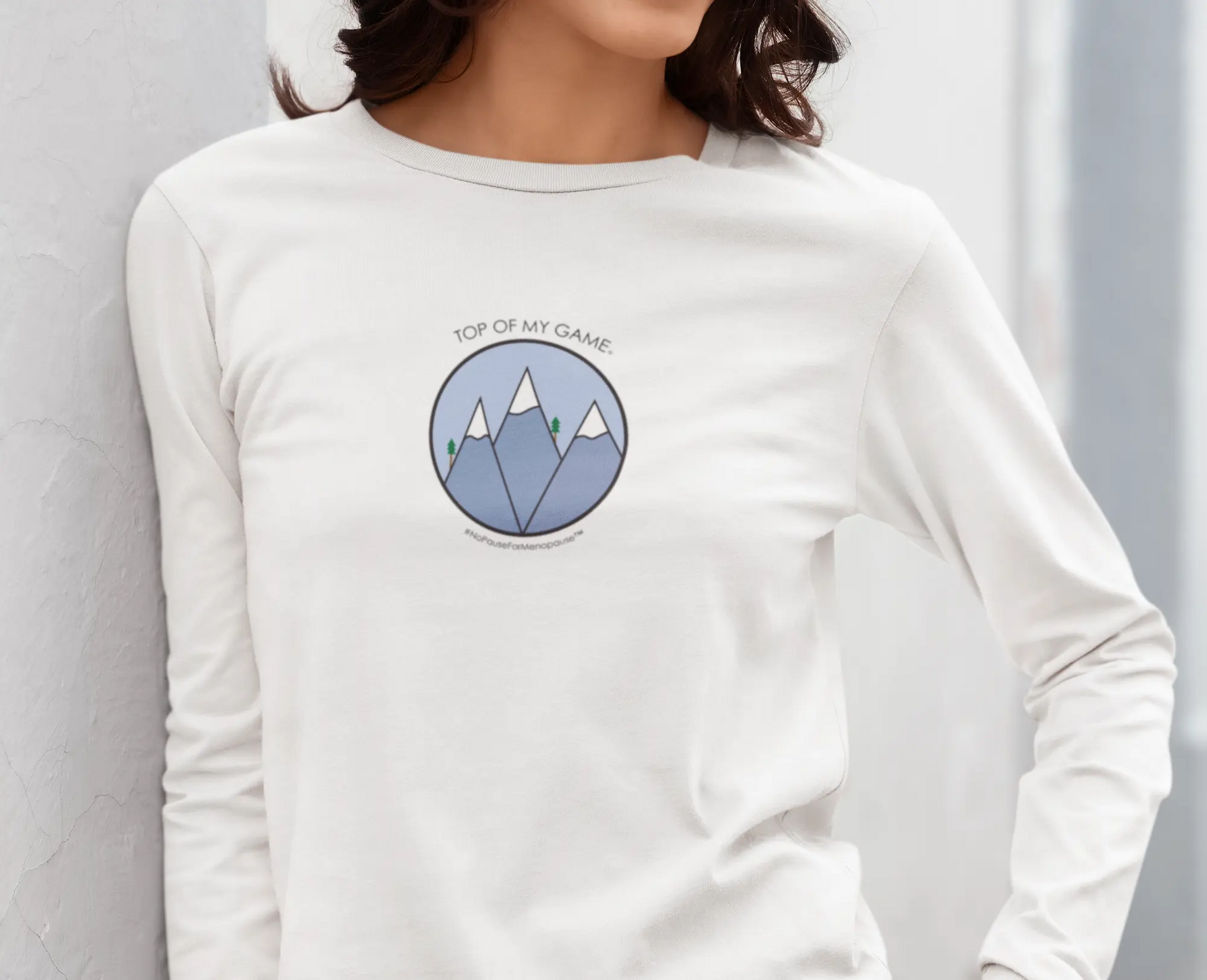 "Top of My Game" Long Sleeve Tee - #NoPauseForMenopause