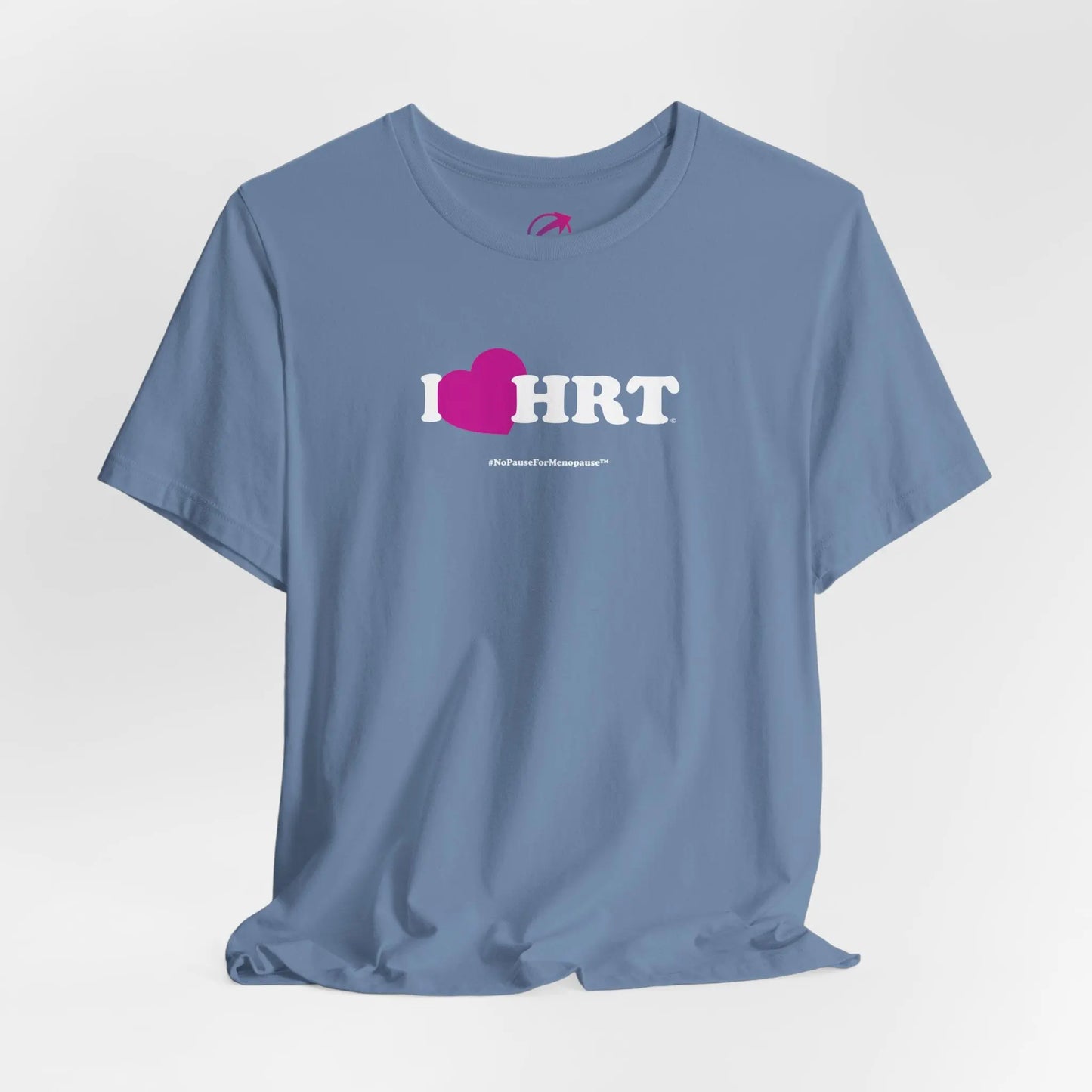 "I Heart HRT" Unisex Tee (Linear) - #NoPauseForMenopause