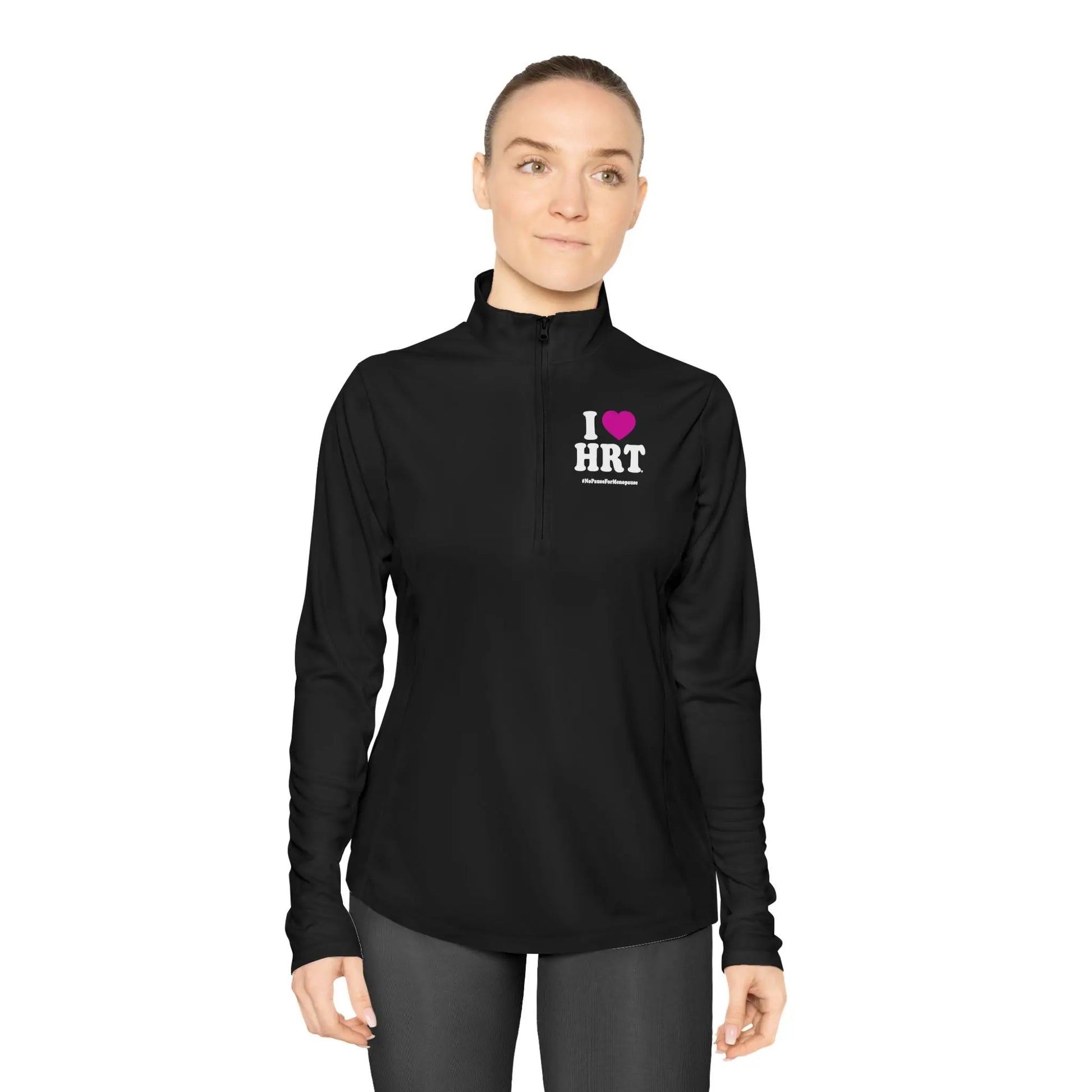 "I Heart HRT" Ladies Pullover - #NoPauseForMenopause