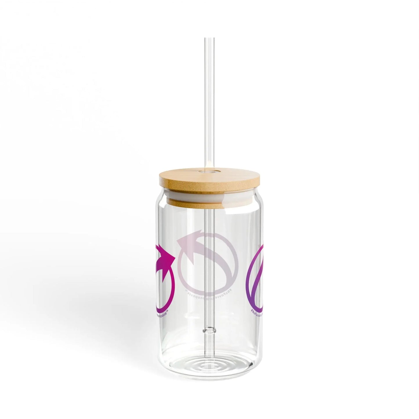 "#NoPauseForMenopause" Sipper Glass Printify