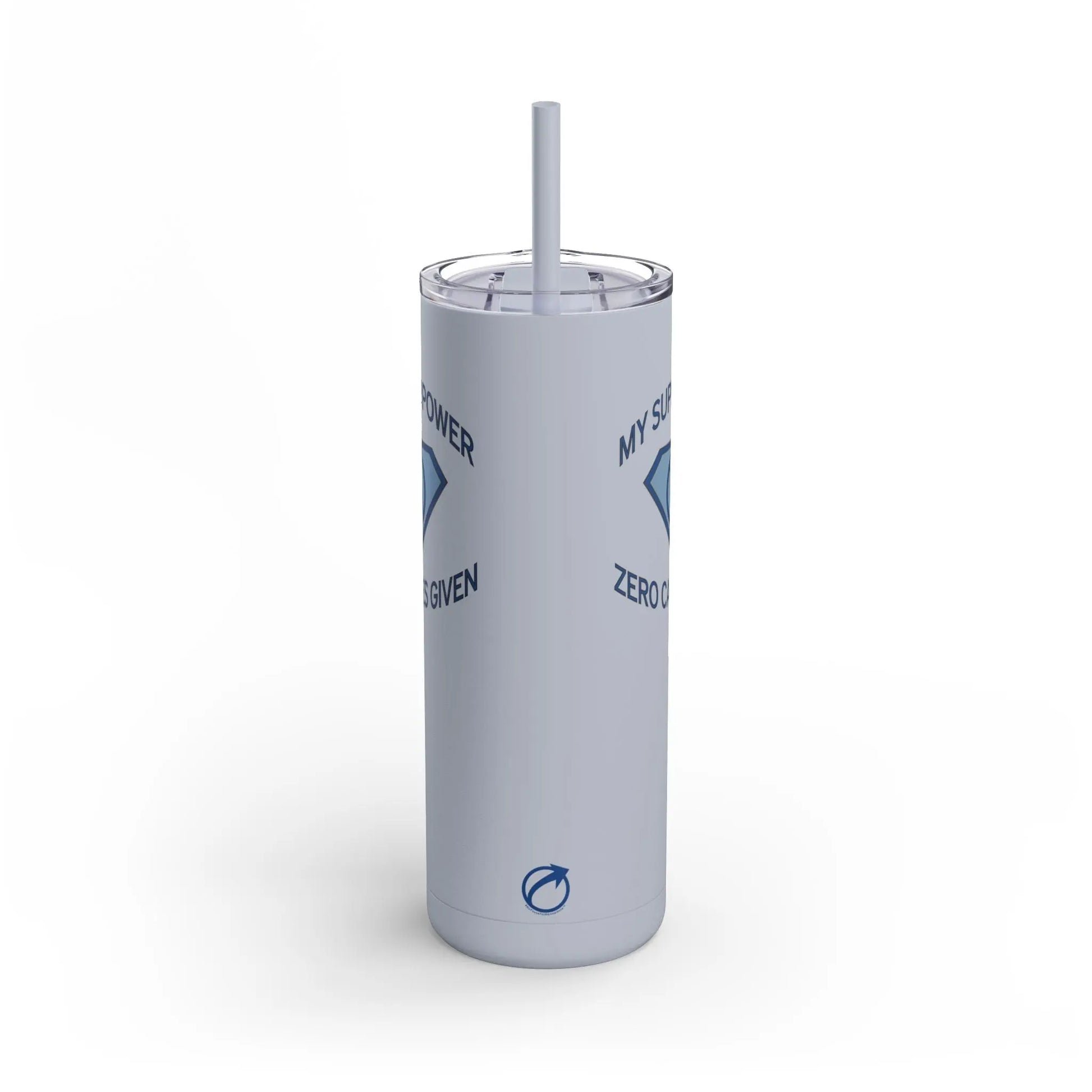 "My Superpower: Zero Cares Given" Tumbler Printify