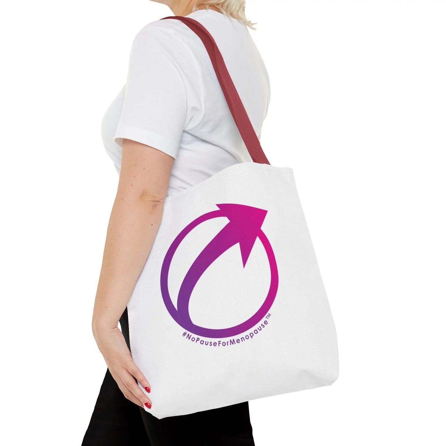 "#NoPauseForMenopause" Tote Bag Printify