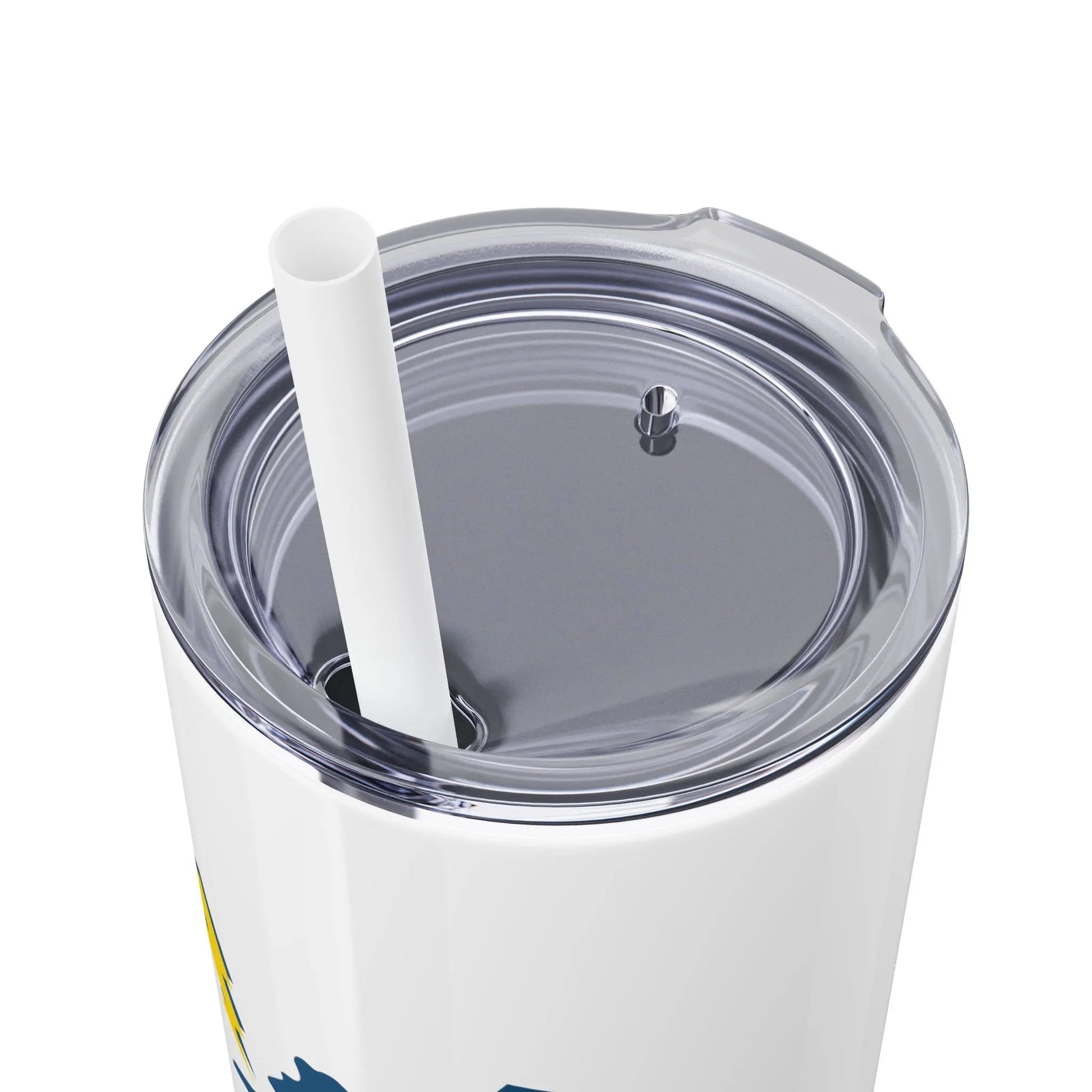 "Powering the Earth" Skinny Tumbler with Straw (20 oz.) Printify